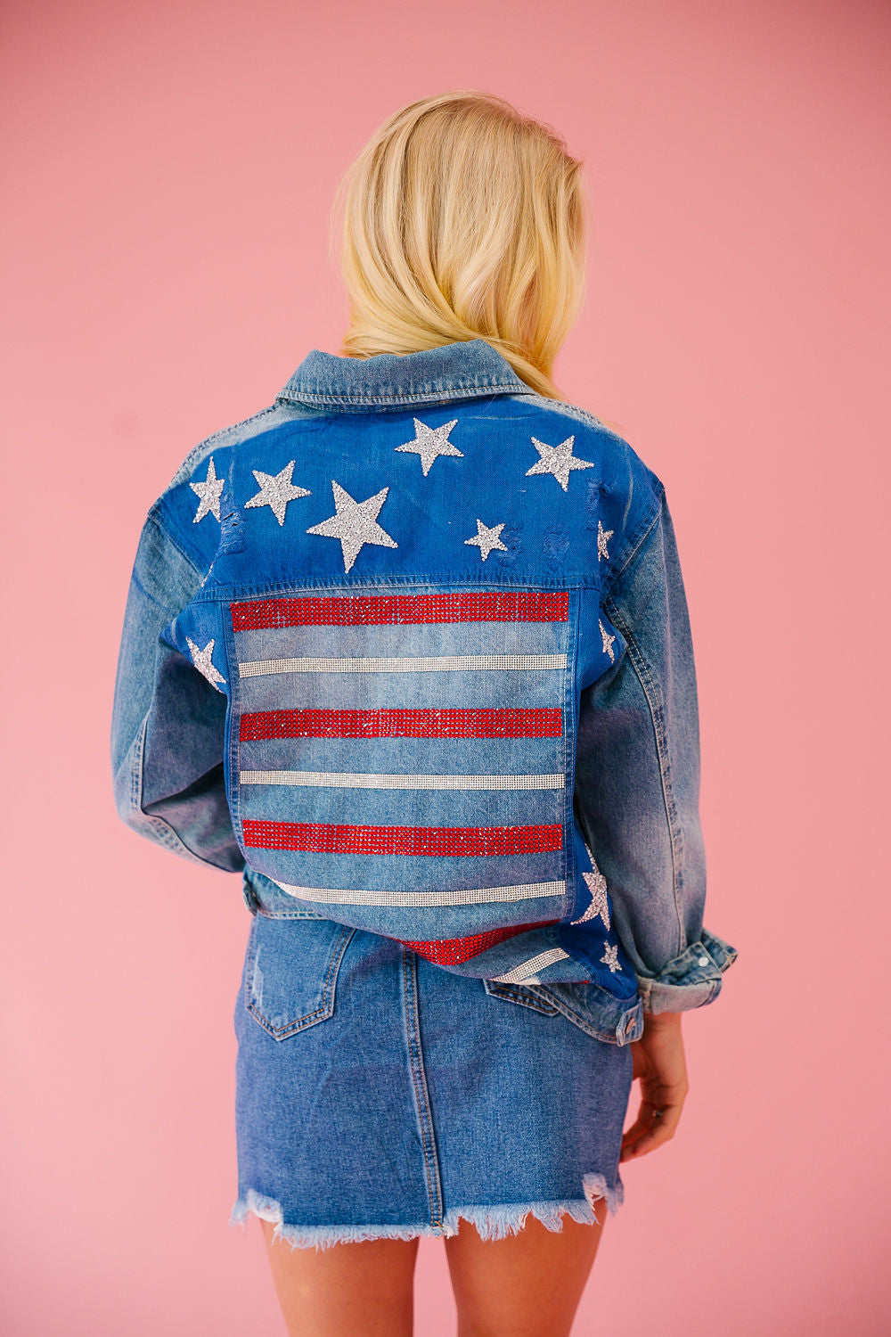 PROUD TO BE USA DENIM JACKET JACKET Judith March