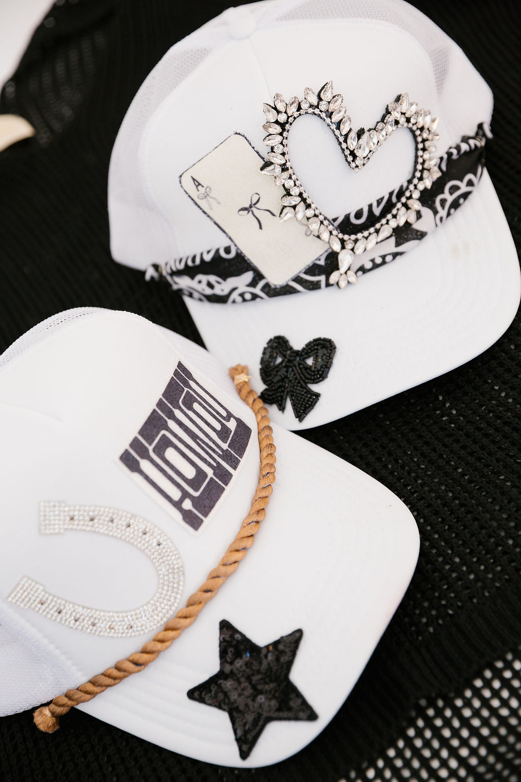 LUCKY TO BE A COWGIRL TRUCKER HAT TRUCKER HAT Judith March