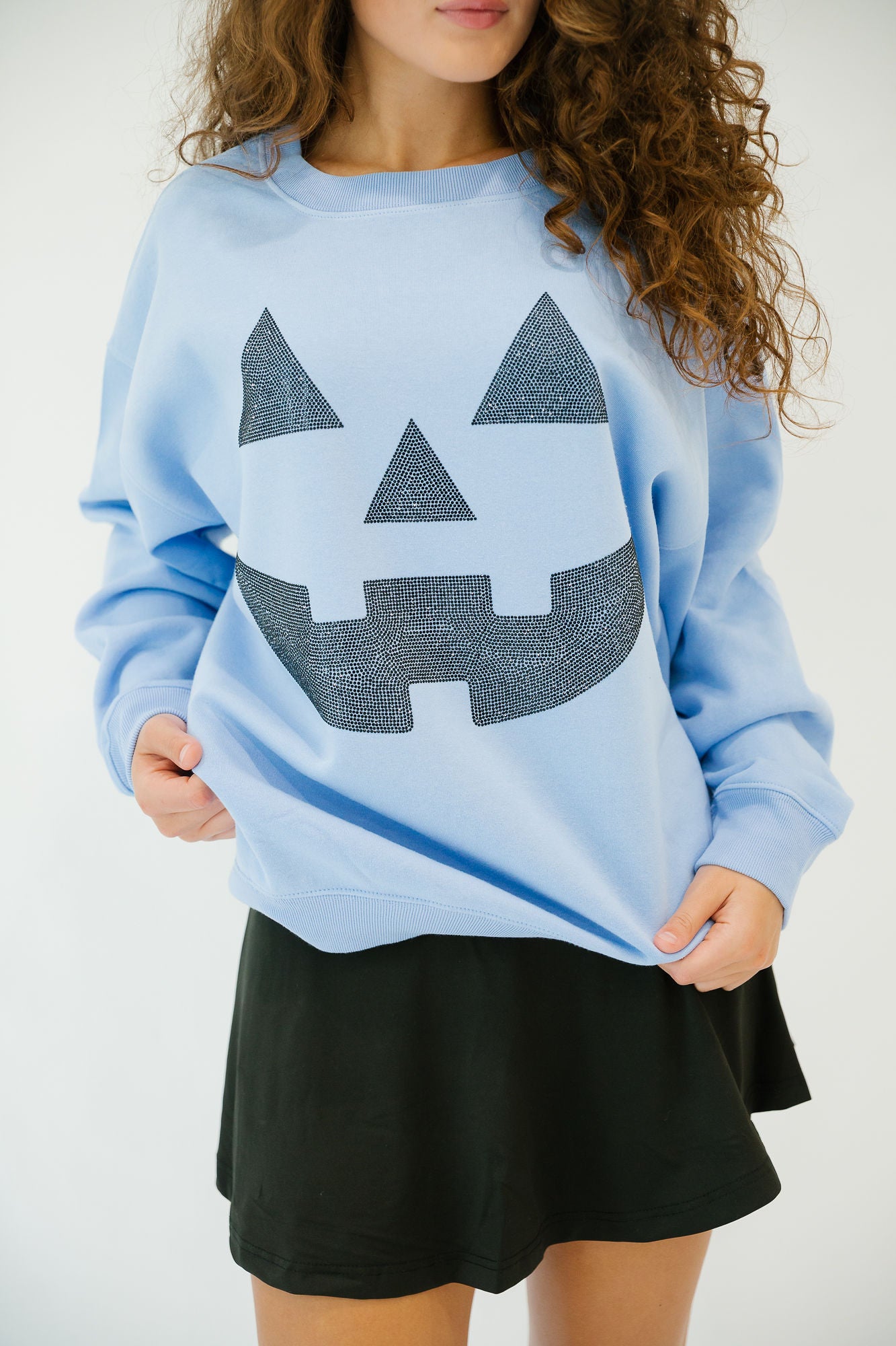 HALLOWEEN PULLOVERS Judith March LIGHT BLUE SMALL