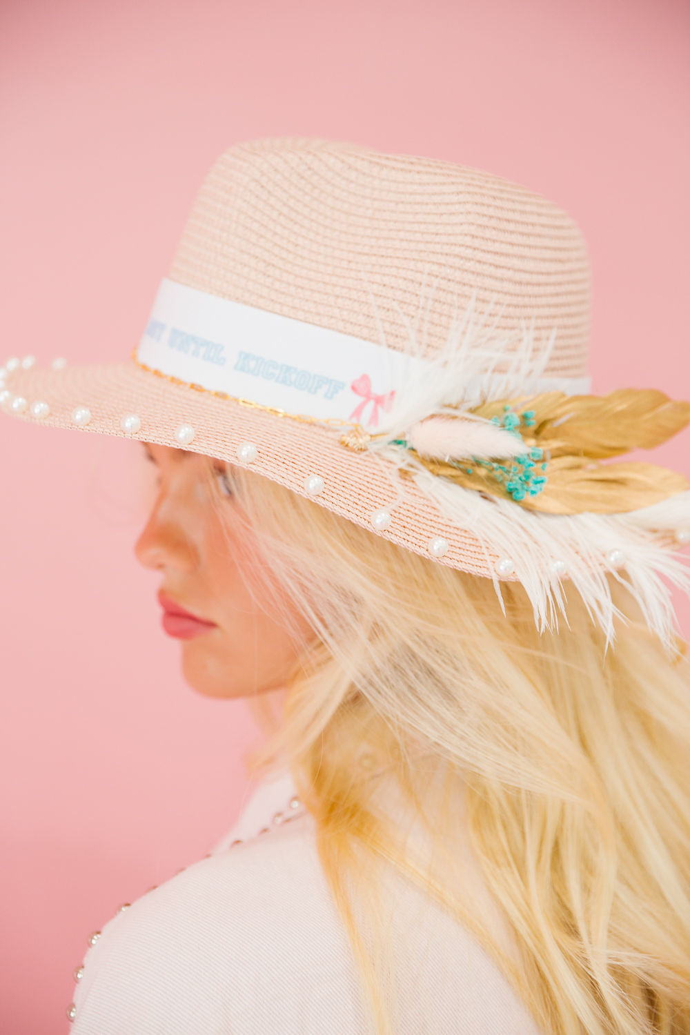 CLASSY UNTIL KICKOFF BEADED SUN HAT Sun hat Judith March