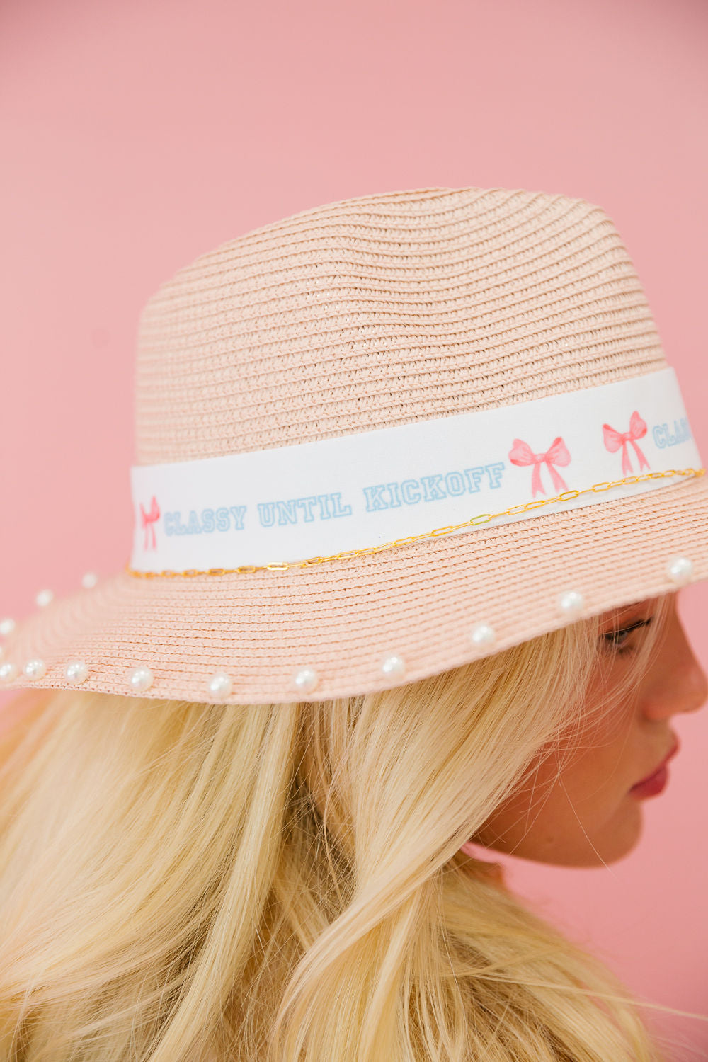 CLASSY UNTIL KICKOFF BEADED SUN HAT Sun hat Judith March