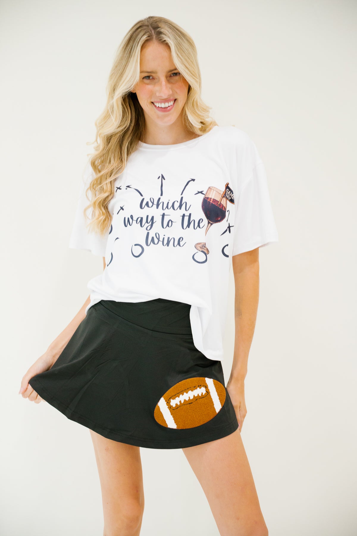 TOUCHDOWN ATHLETIC BLACK SKIRT SKIRT Judith March