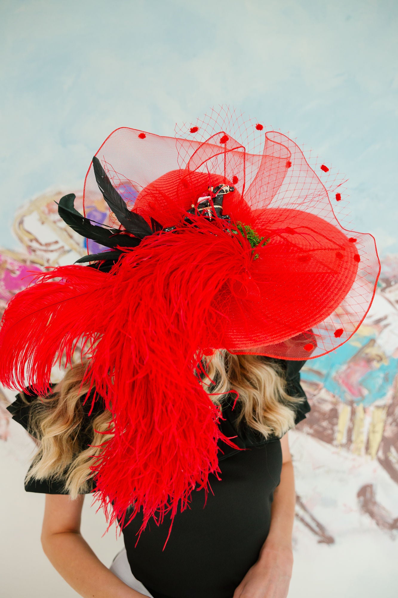 SCARLET STAKES SUN HAT (ONE OF A KIND) RANCHER HAT Judith March