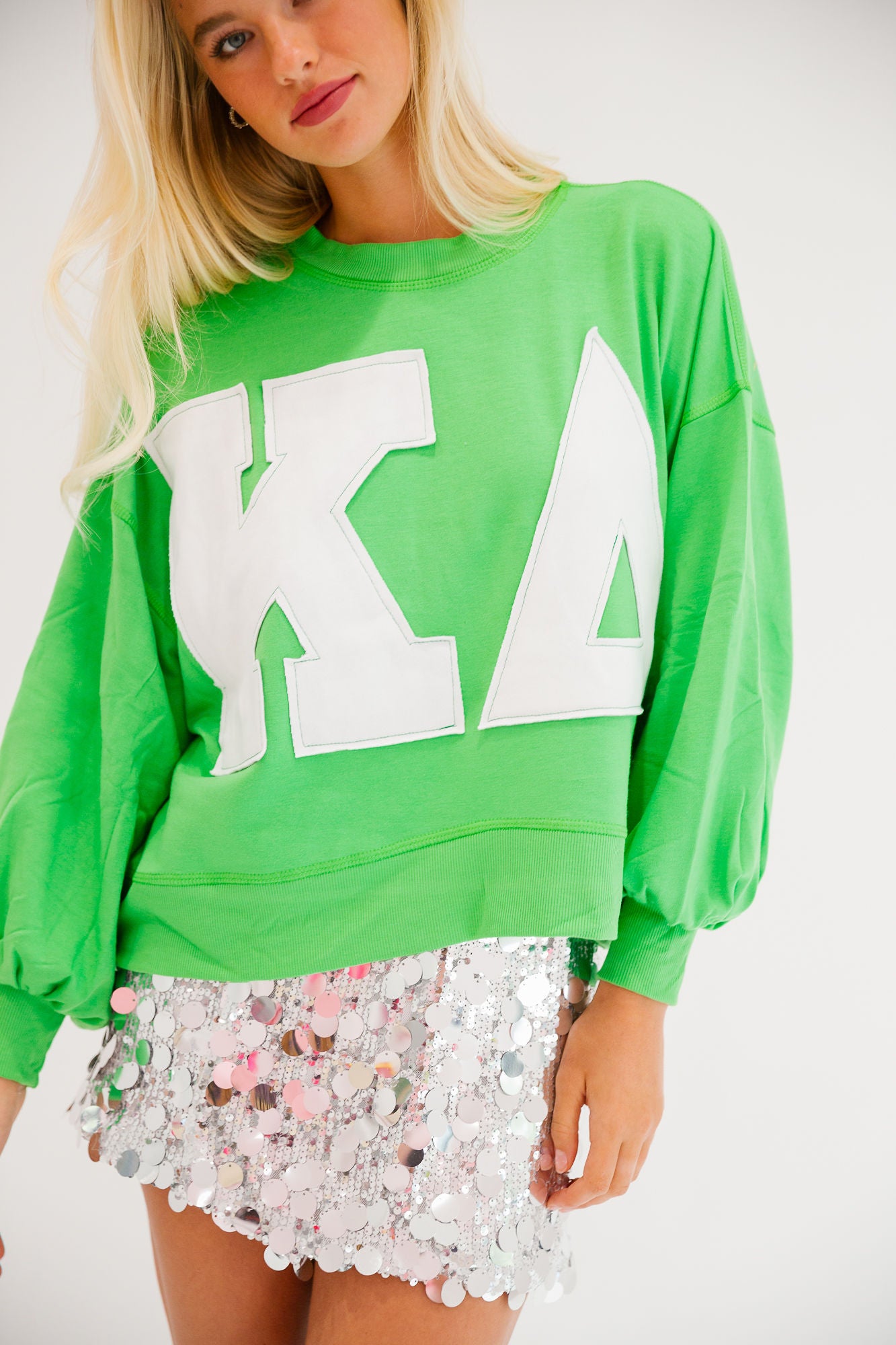 KAPPA DELTA GREEN LETTERS PULLOVER Judith March