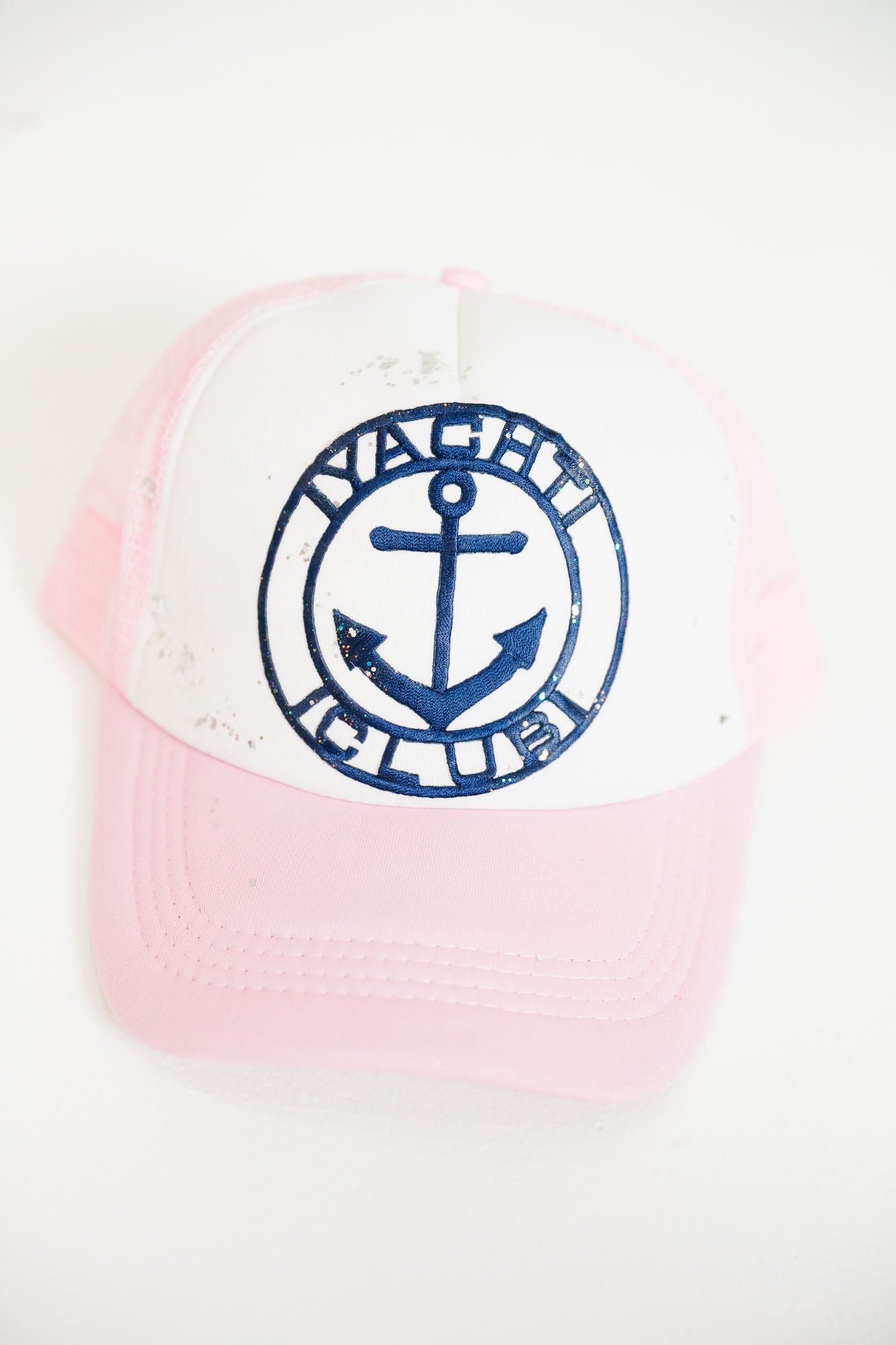 *YACHT CLUB GLITTER PINK TRUCKER HAT HAT Judith March