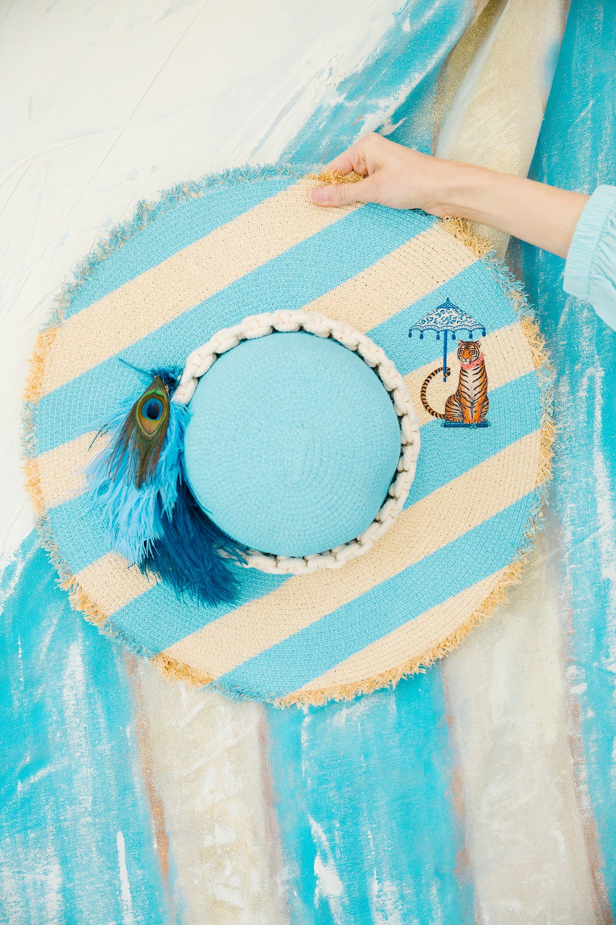 COASTAL TIGER STRIPED SUN HAT Sun hat Judith March