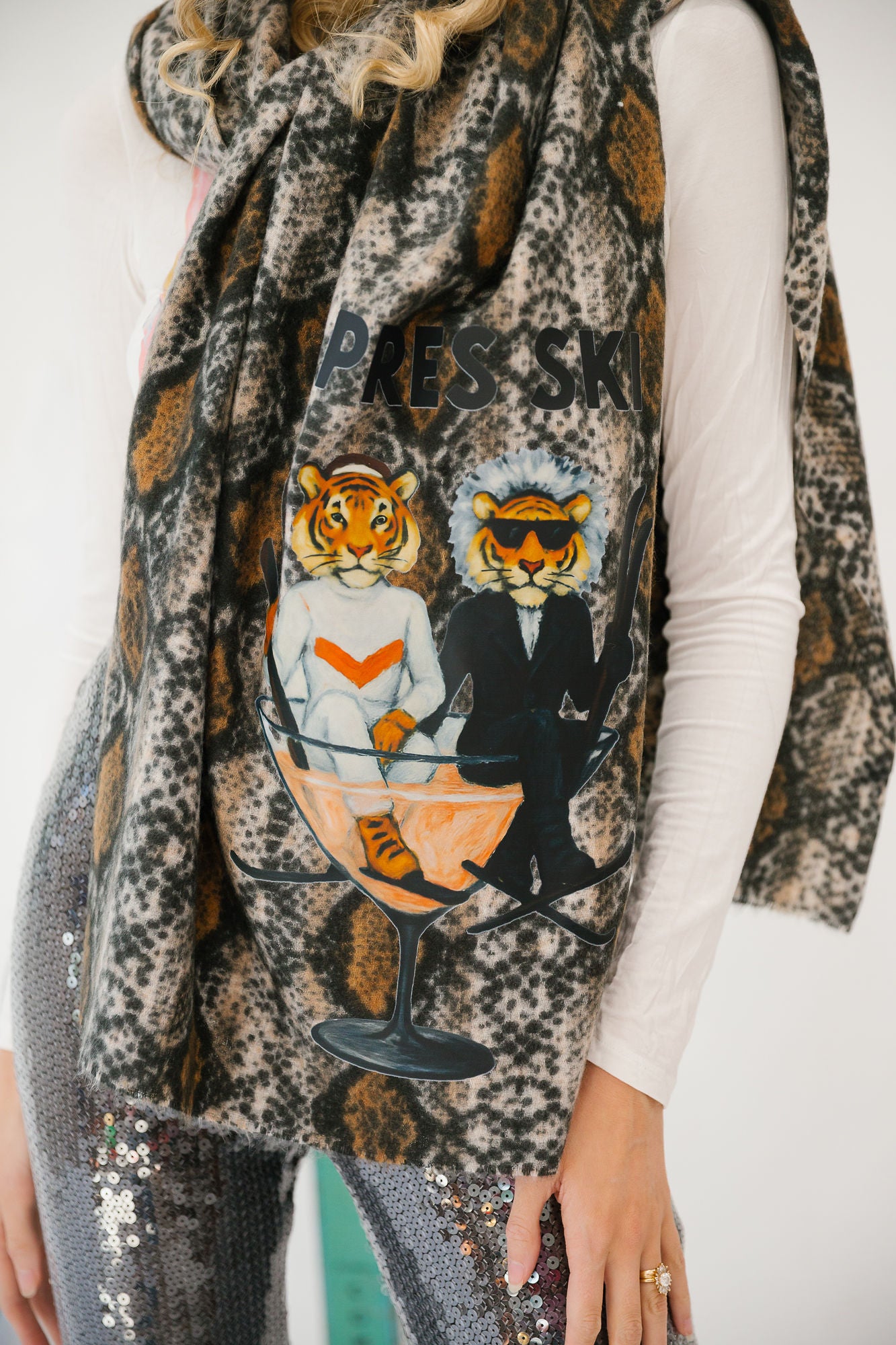 APRÈS SKI TIGER SNAKESKIN SCARF SCARF Judith March