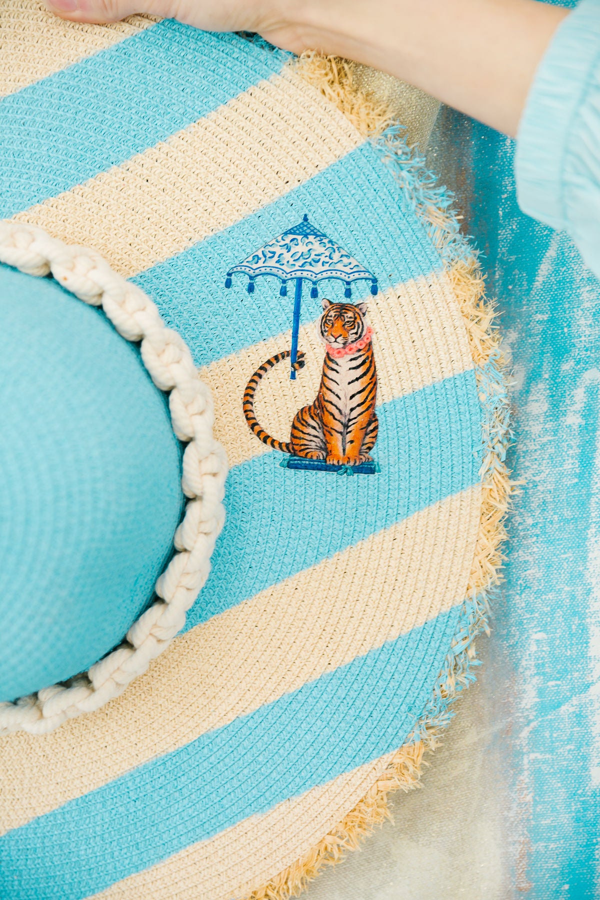 COASTAL TIGER STRIPED SUN HAT Sun hat Judith March