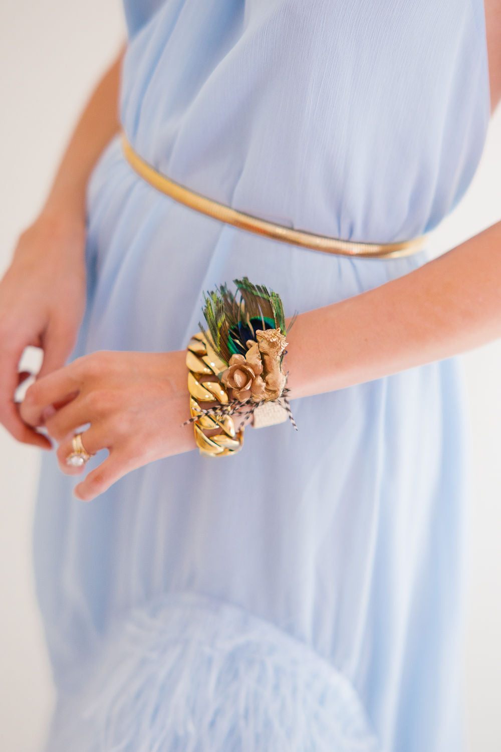 GOLDEN HORSE FLORAL BRACELET BRACELET Judith March