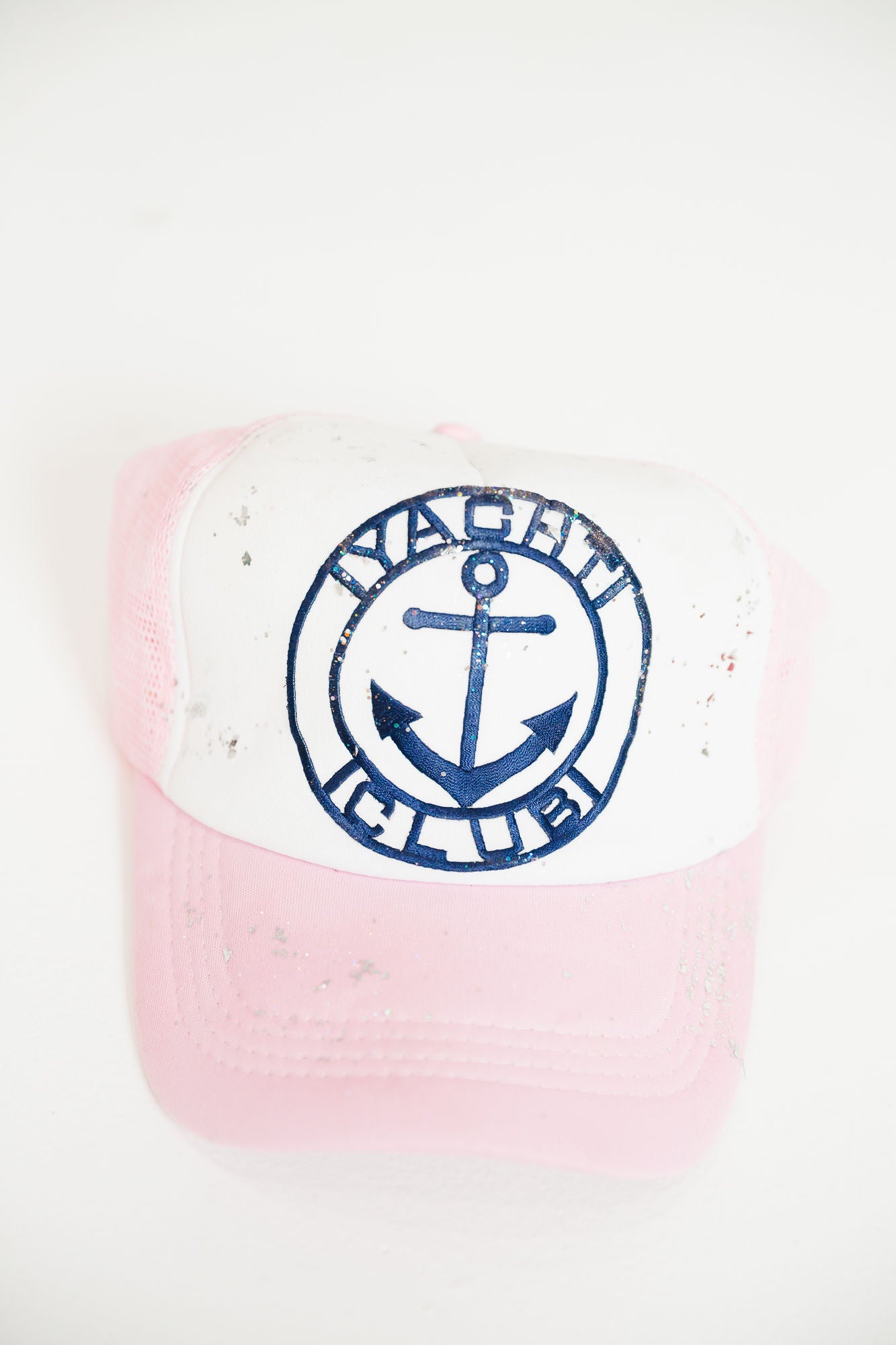 *YACHT CLUB GLITTER PINK TRUCKER HAT HAT Judith March