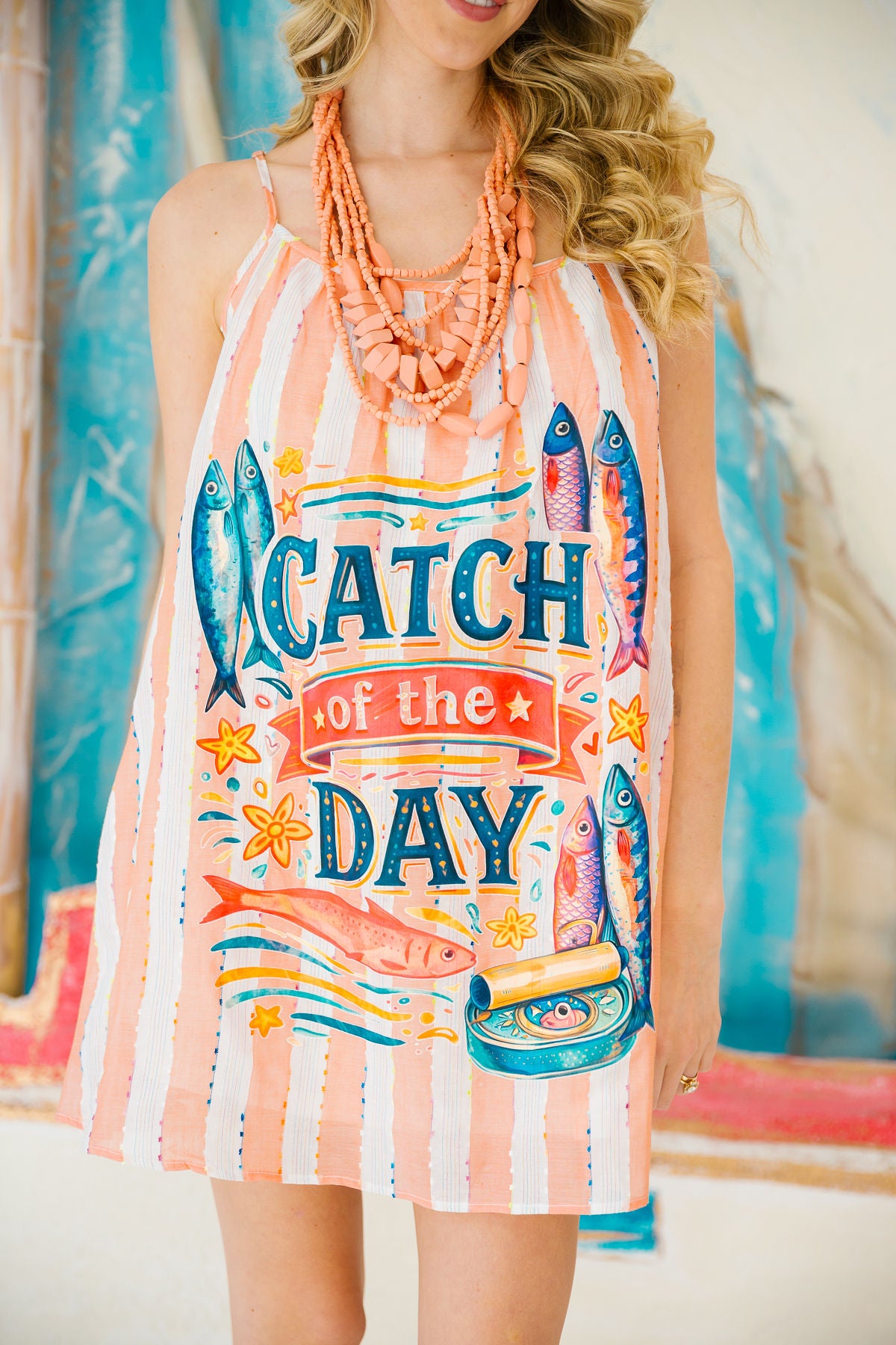 CATCH OF THE DAY PINK SHIFT DRESS DRESS Judith March