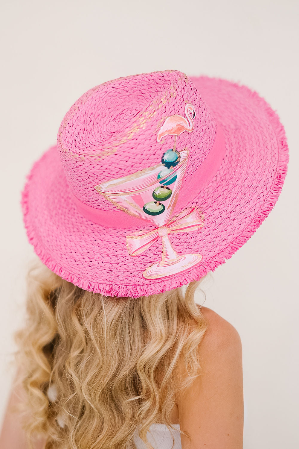 FLAMINGO MARTINI PINK SUN HAT HAT Judith March