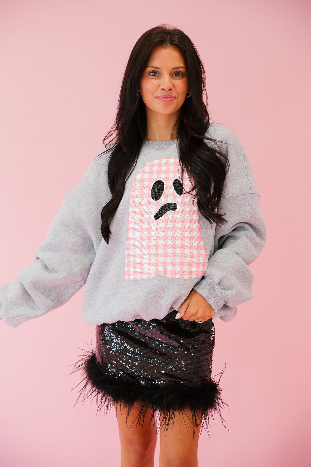 GIRLY GHOST GREY PULLOVER PULLOVER Judith March