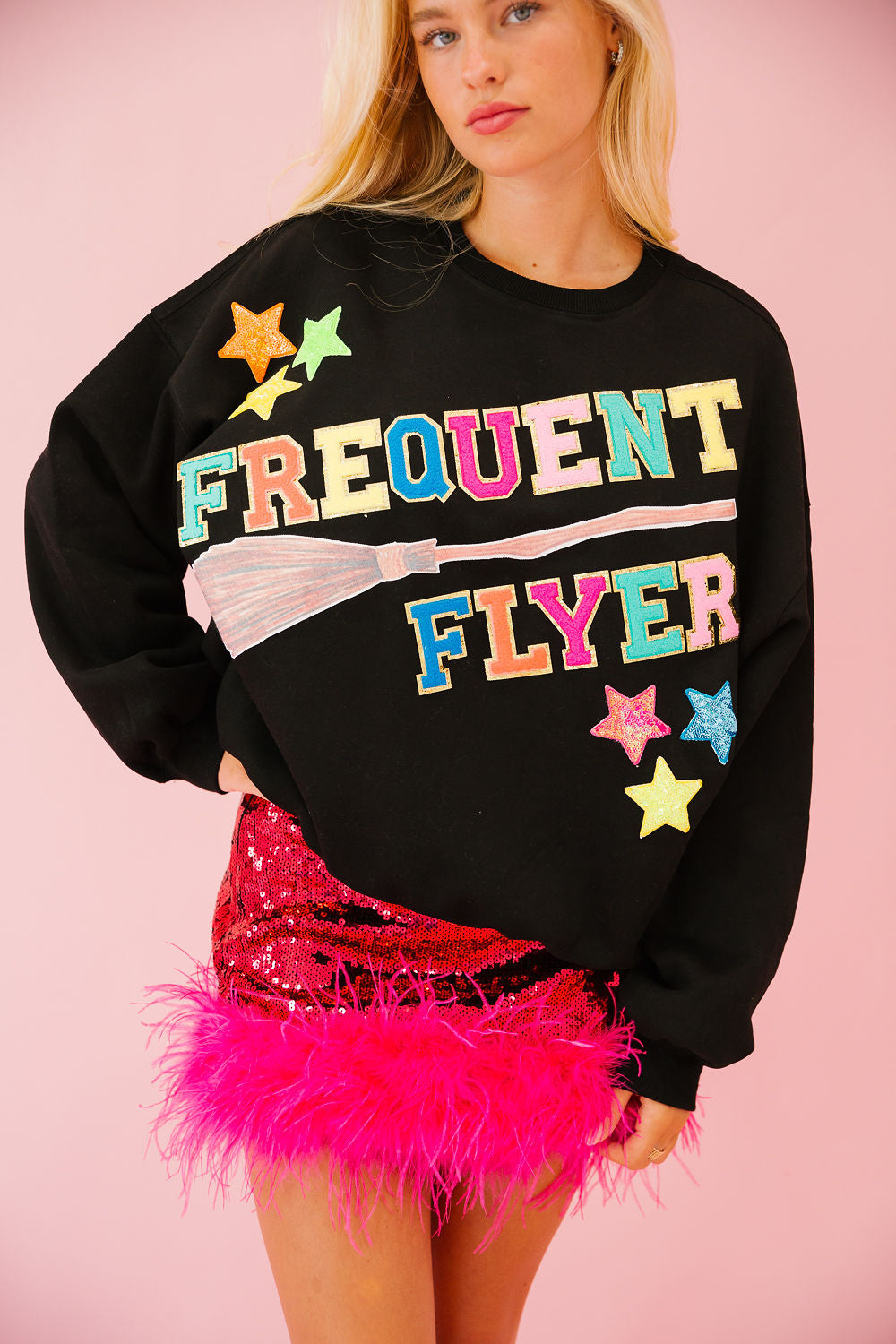 FREQUENT FLYER BLACK PULLOVER PULLOVER Judith March