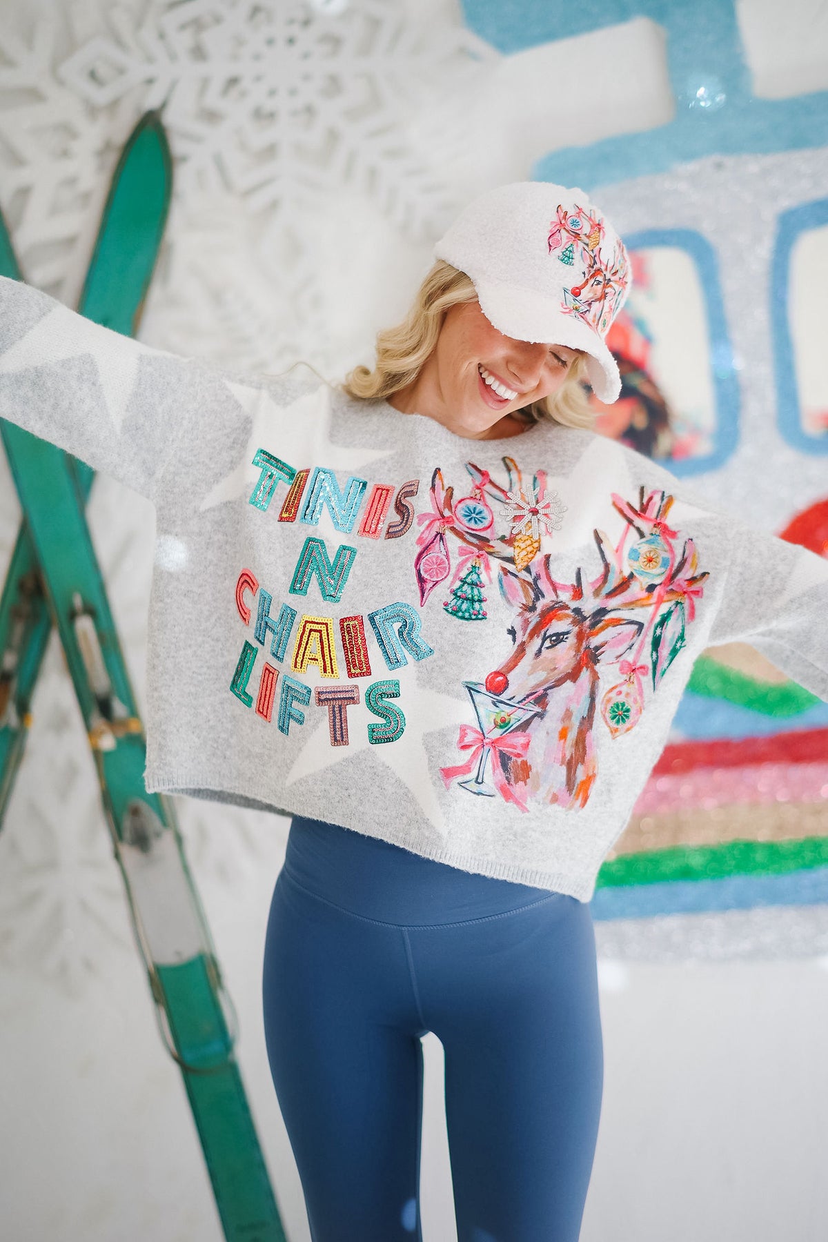 TINIS N CHAIR LIFTS GREY STAR SWEATER PULLOVER Judith March