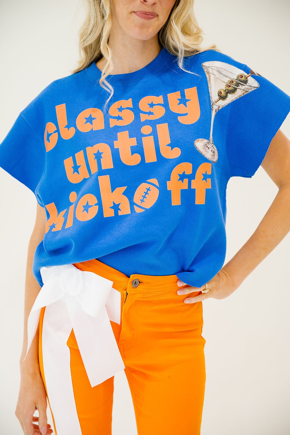 CLASSY UNTIL KICKOFF ROYAL PULLOVER PULLOVER Judith March