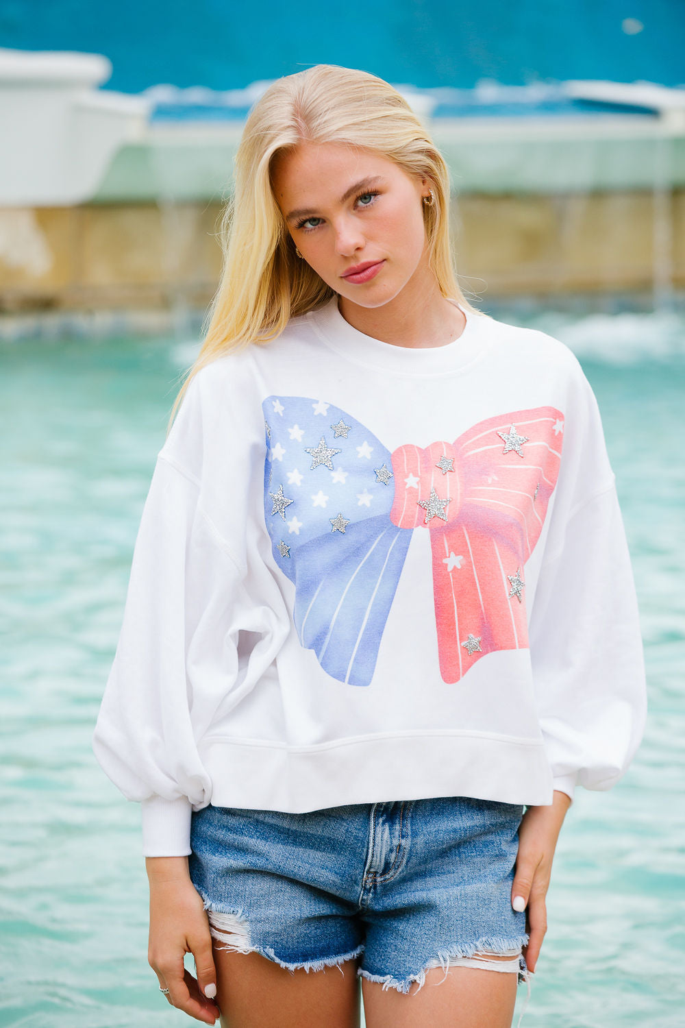 AMERICAN FLAG BOW PULLOVER pullover Judith March