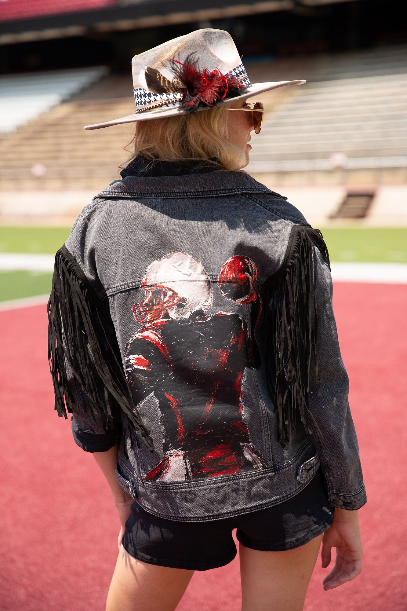 HAIL MARY HAND PAINTED FRINGE JACKET JACKET Judith March