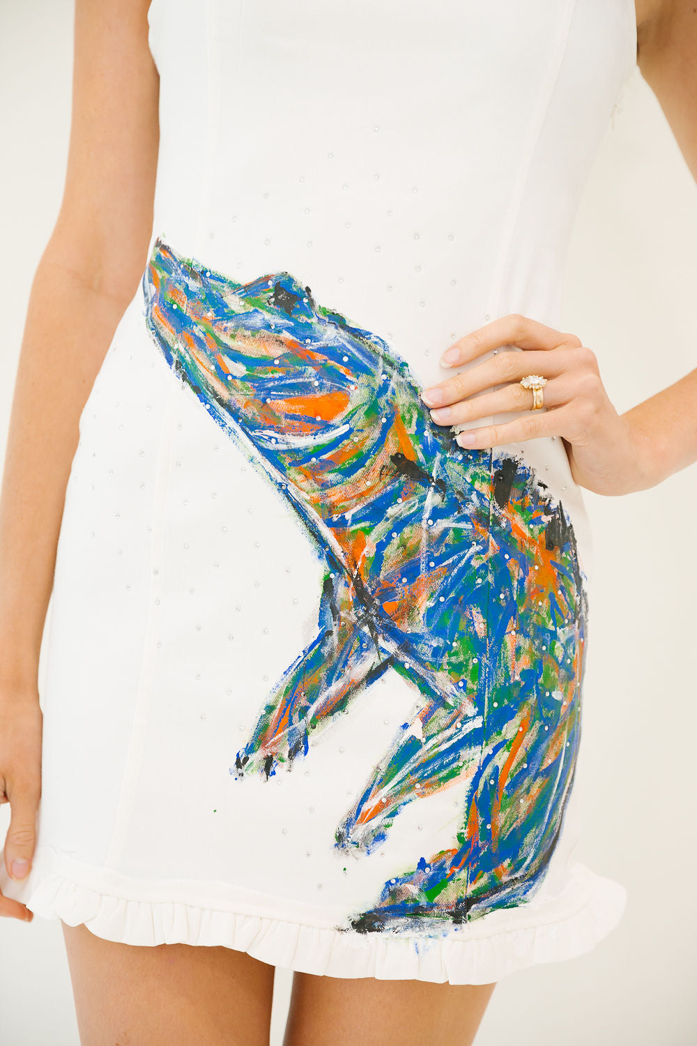 green gameday dress GATOR HAND PAINTED – Judith March *td1934* this adorable girls gameday Dreamlike Dress Black – Cap Size:7 1/8