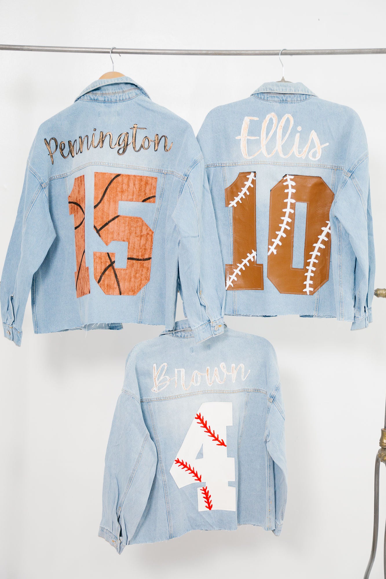 CUSTOM SPORTS DENIM JACKET JACKET Judith March