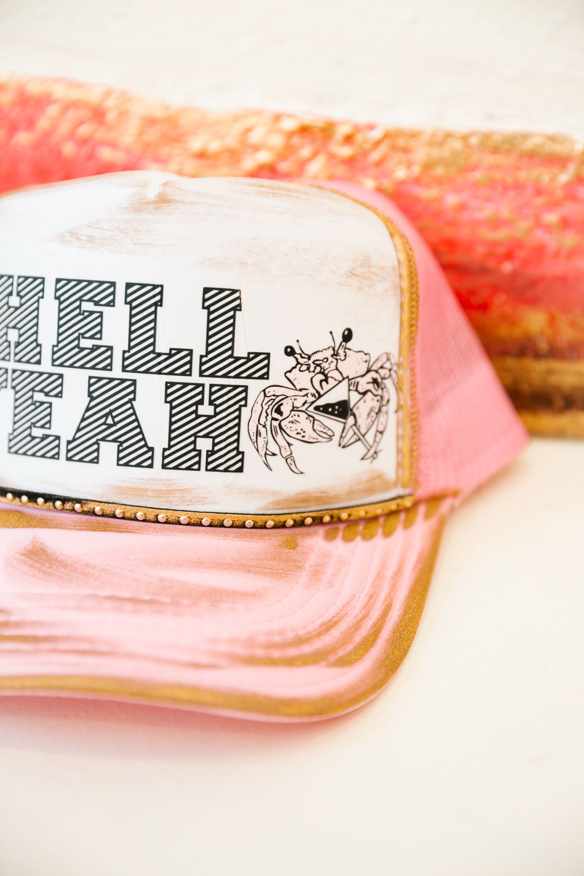 SHELL YEAH PINK TRUCKER HAT TRUCKER HAT Judith March