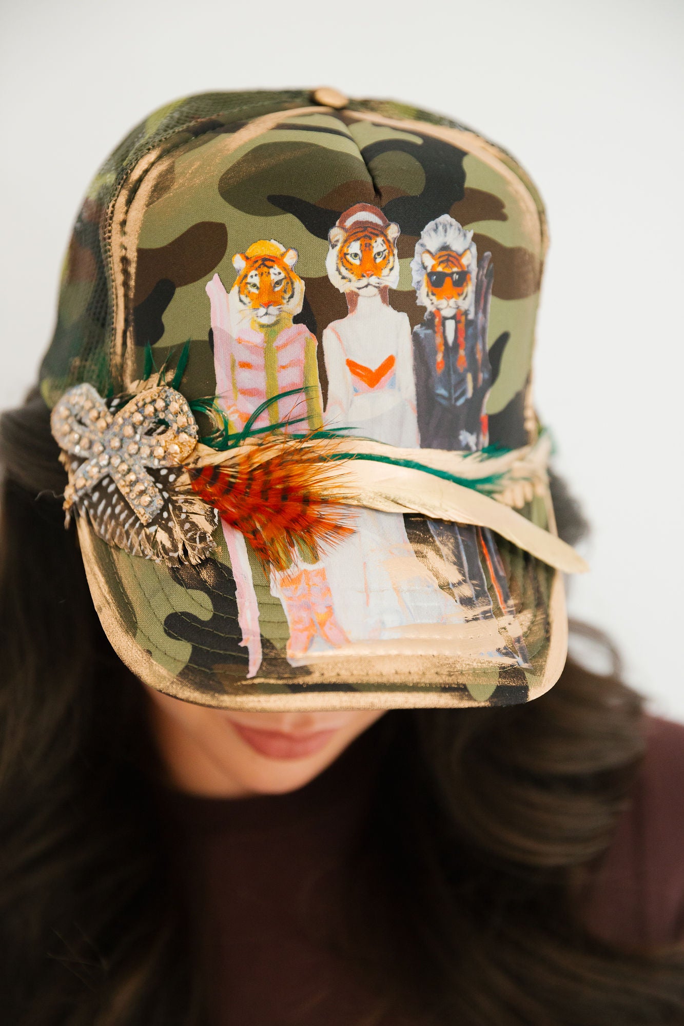 STRIPES & SLOPES CAMO TRUCKER HAT TRUCKER HAT Judith March