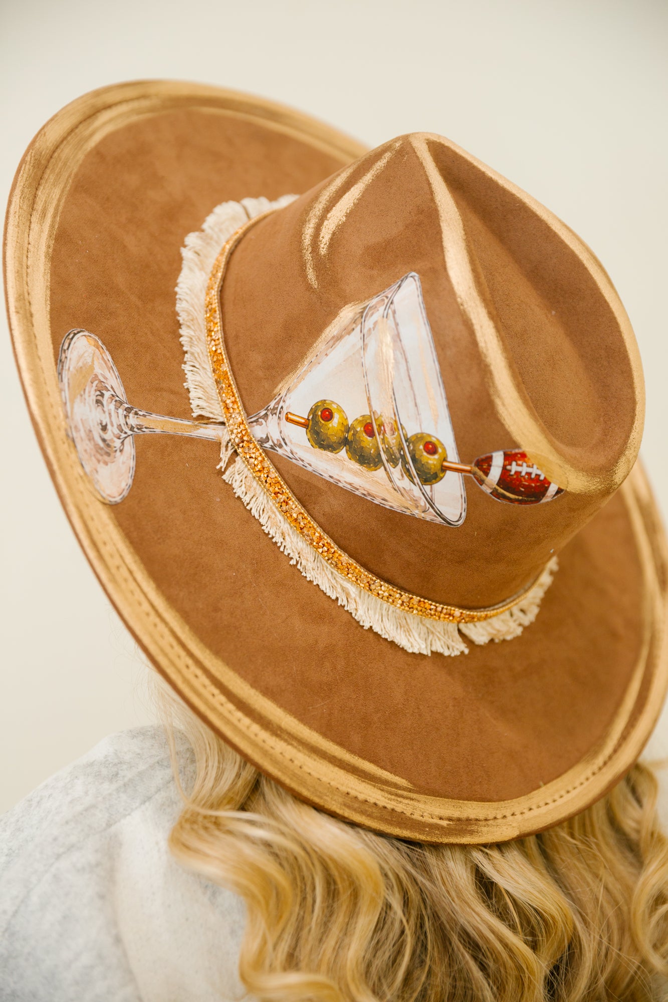 SPORTY COCKTAIL SUEDE RANCHER HAT HAT Judith March