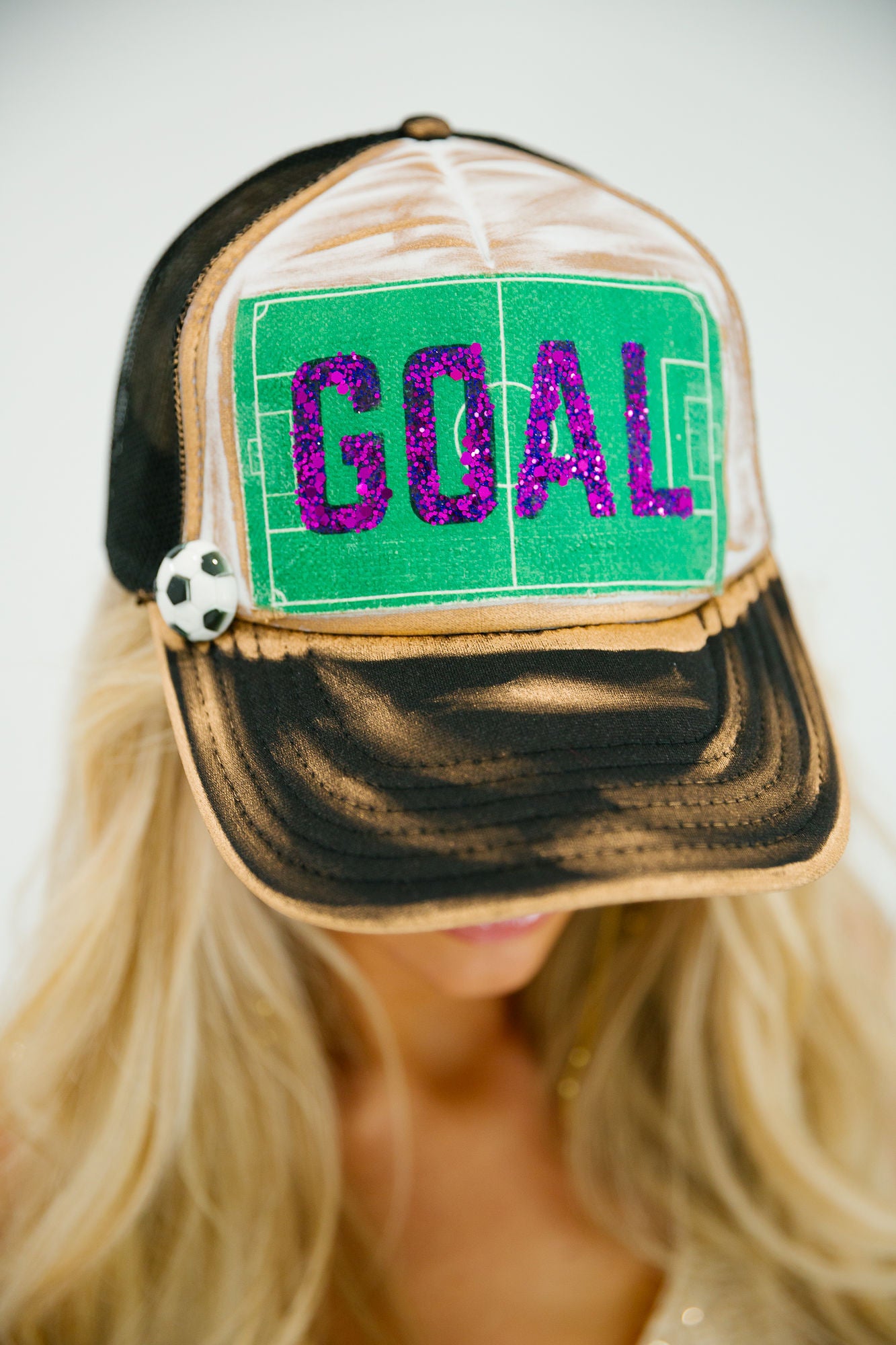 SOCCER GOAL TRUCKER HAT HAT Judith March