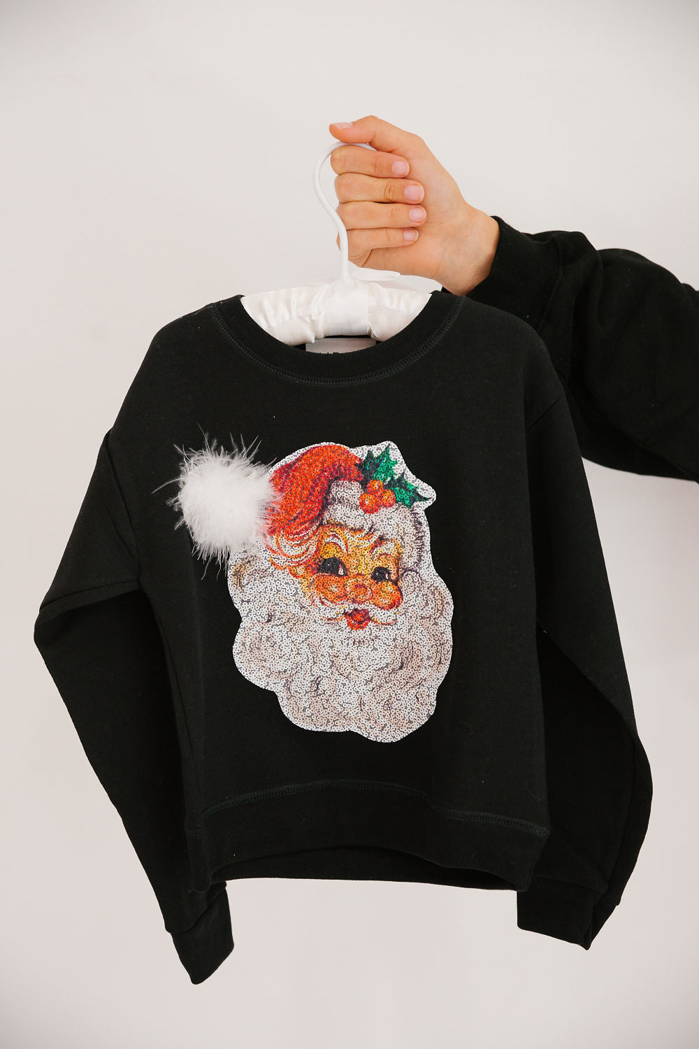 MINI KIDS JOLLY SANTA BLACK PULLOVER PULLOVER Judith March
