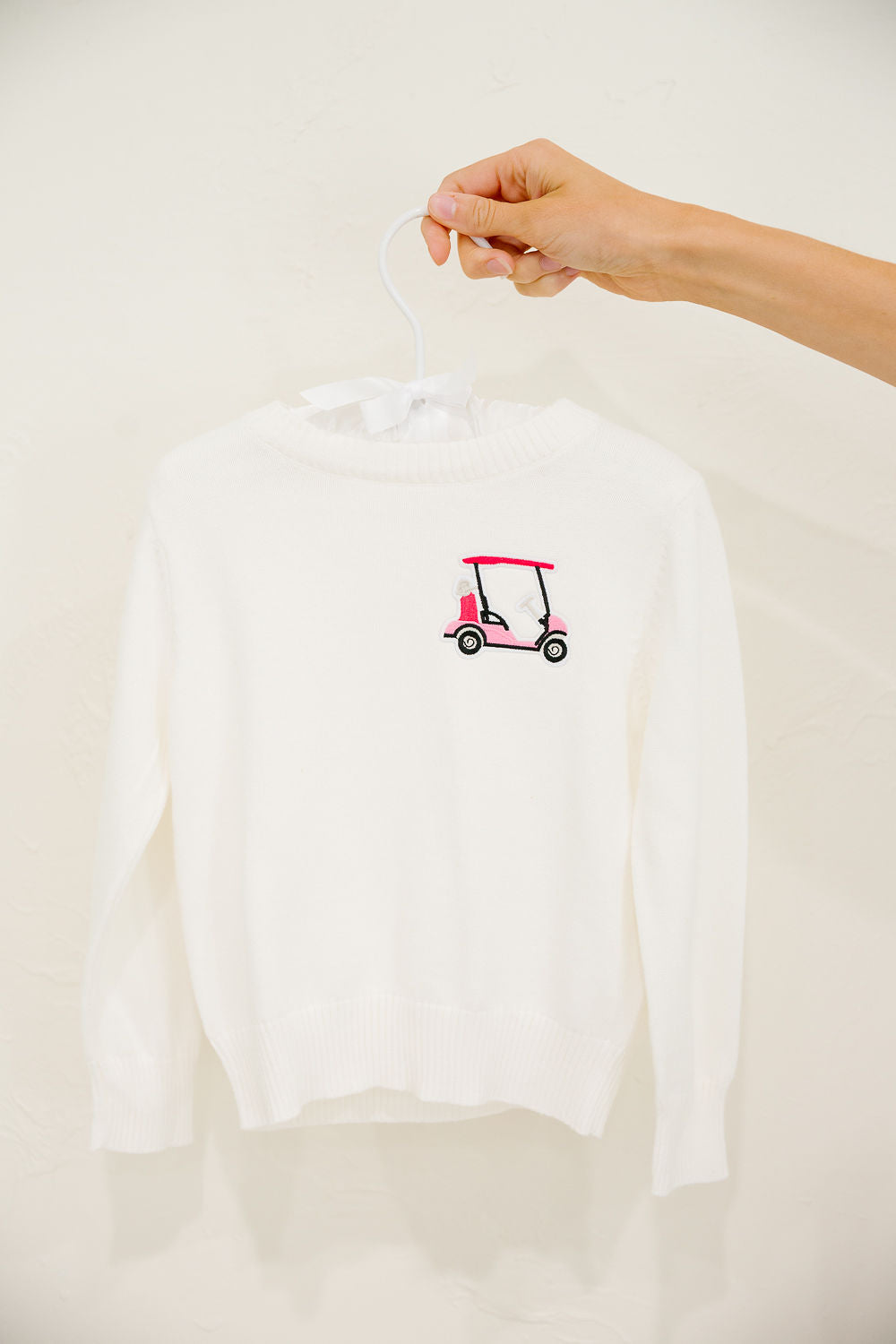**MINI KIDS GOLF CART WHITE SWEATER SWEATER Judith March