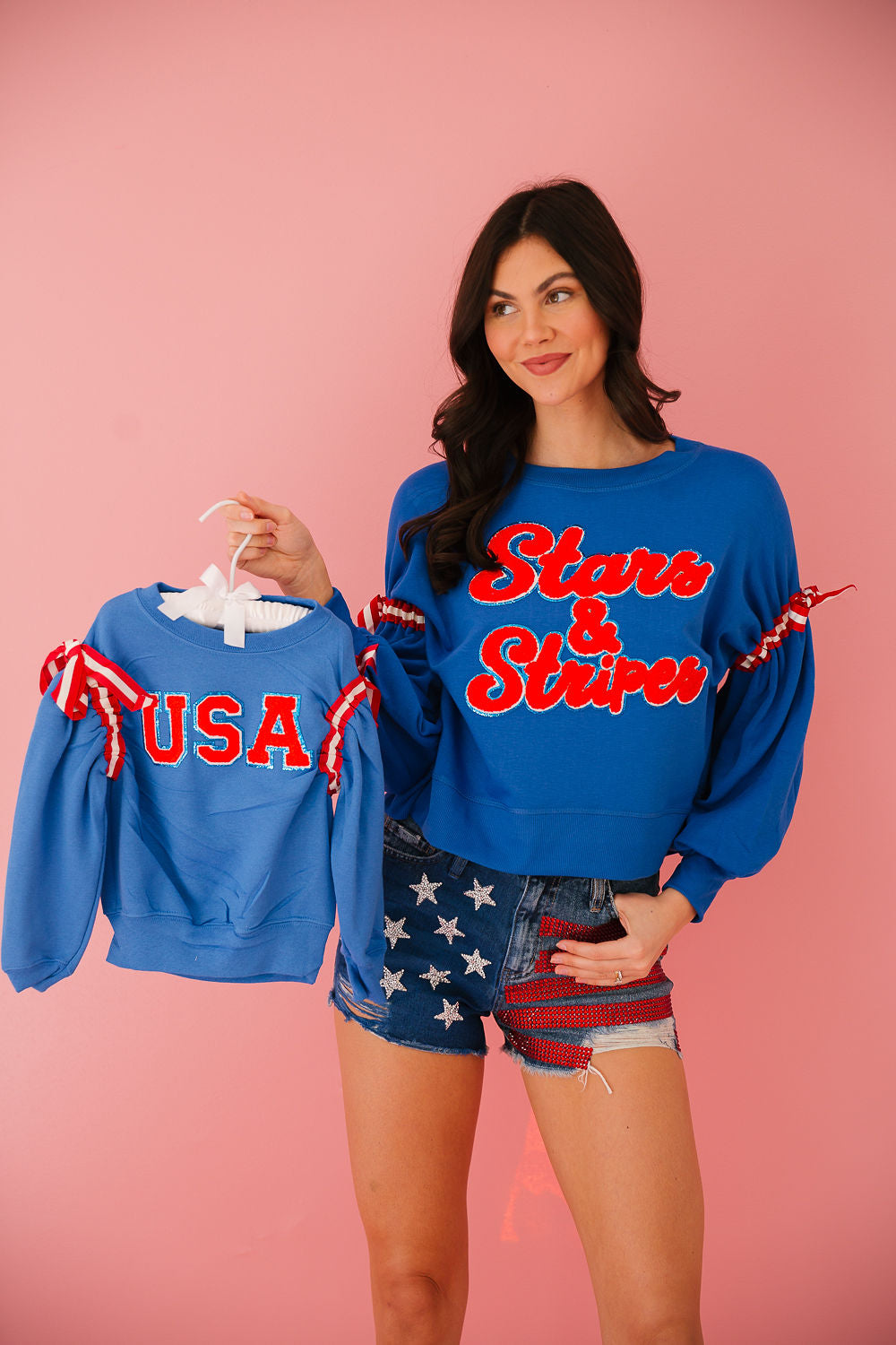 MINI KIDS USA RIBBON BLUE PULLOVER pullover Judith March