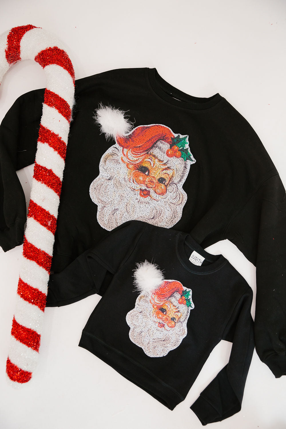 MINI KIDS JOLLY SANTA BLACK PULLOVER PULLOVER Judith March