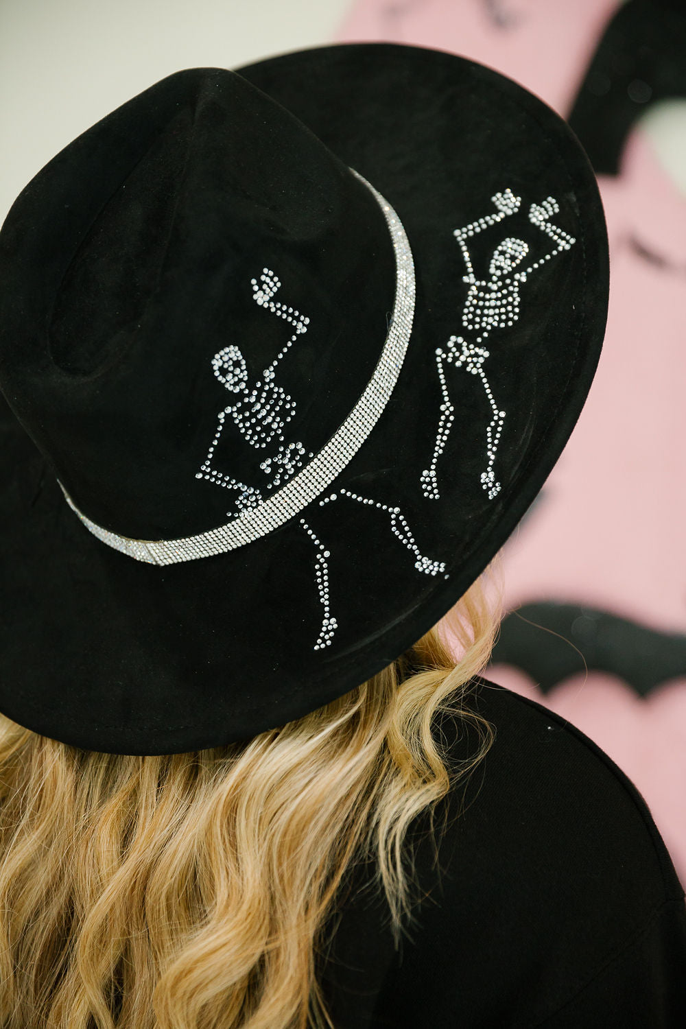 DANCING SKELETON BLACK RANCHER HAT RANCHER HAT Judith March