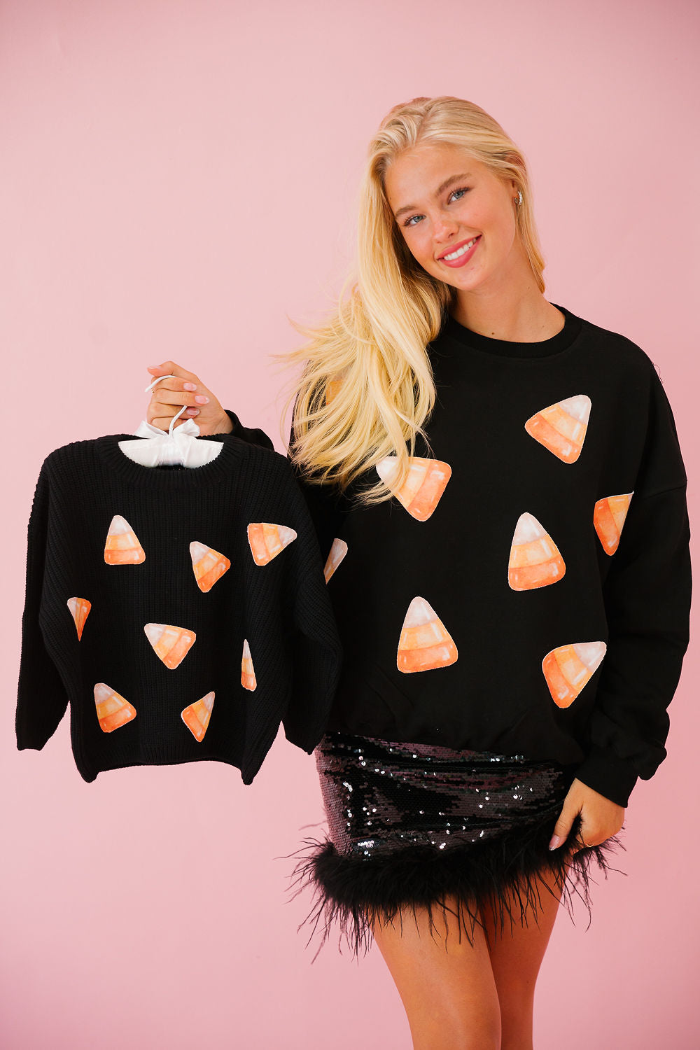 CANDY CORN PATCH PULLOVER PULLOVER Judith March