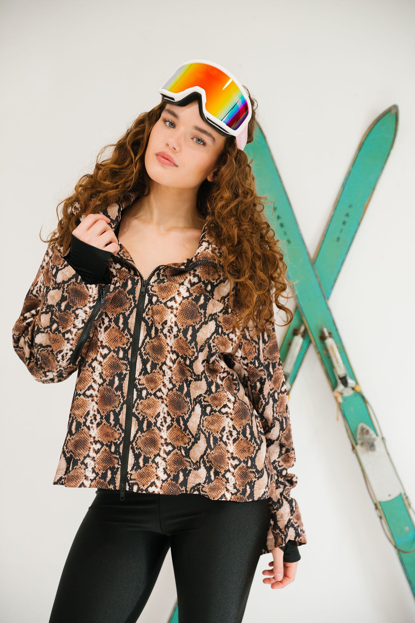 STRIPES & SLOPES SNAKESKIN WINDBREAKER JACKET Judith March