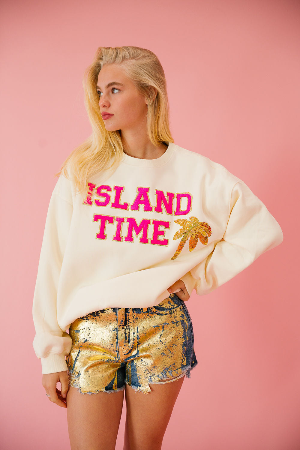 ISLAND TIME CREAM PULLOVER pullover Judith March