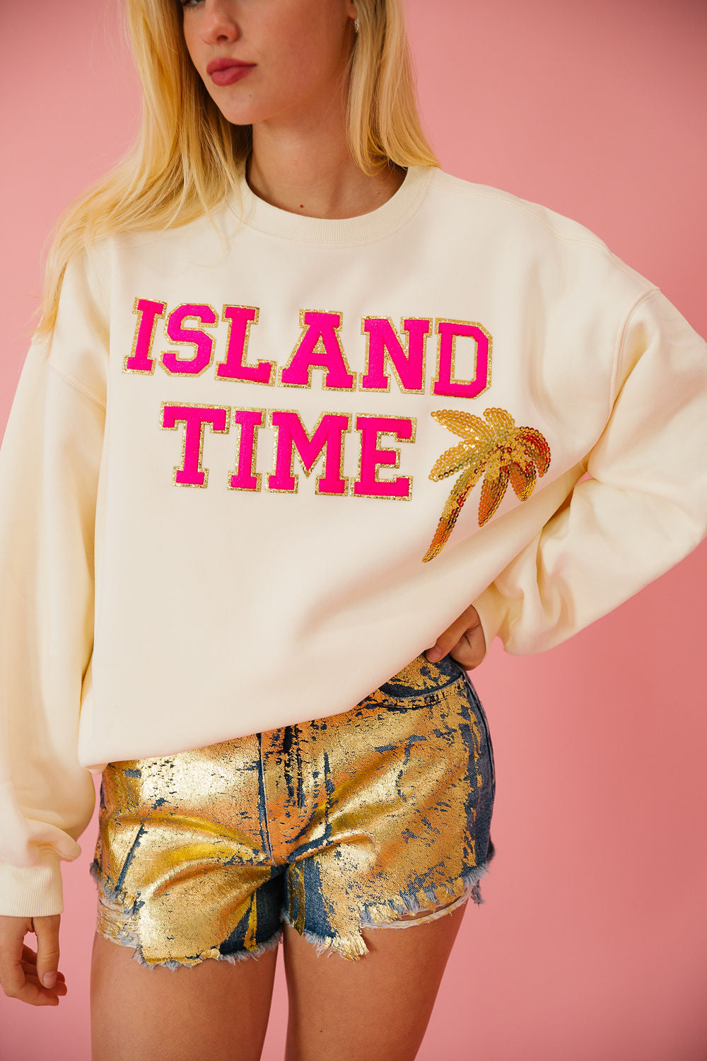 ISLAND TIME CREAM PULLOVER pullover Judith March