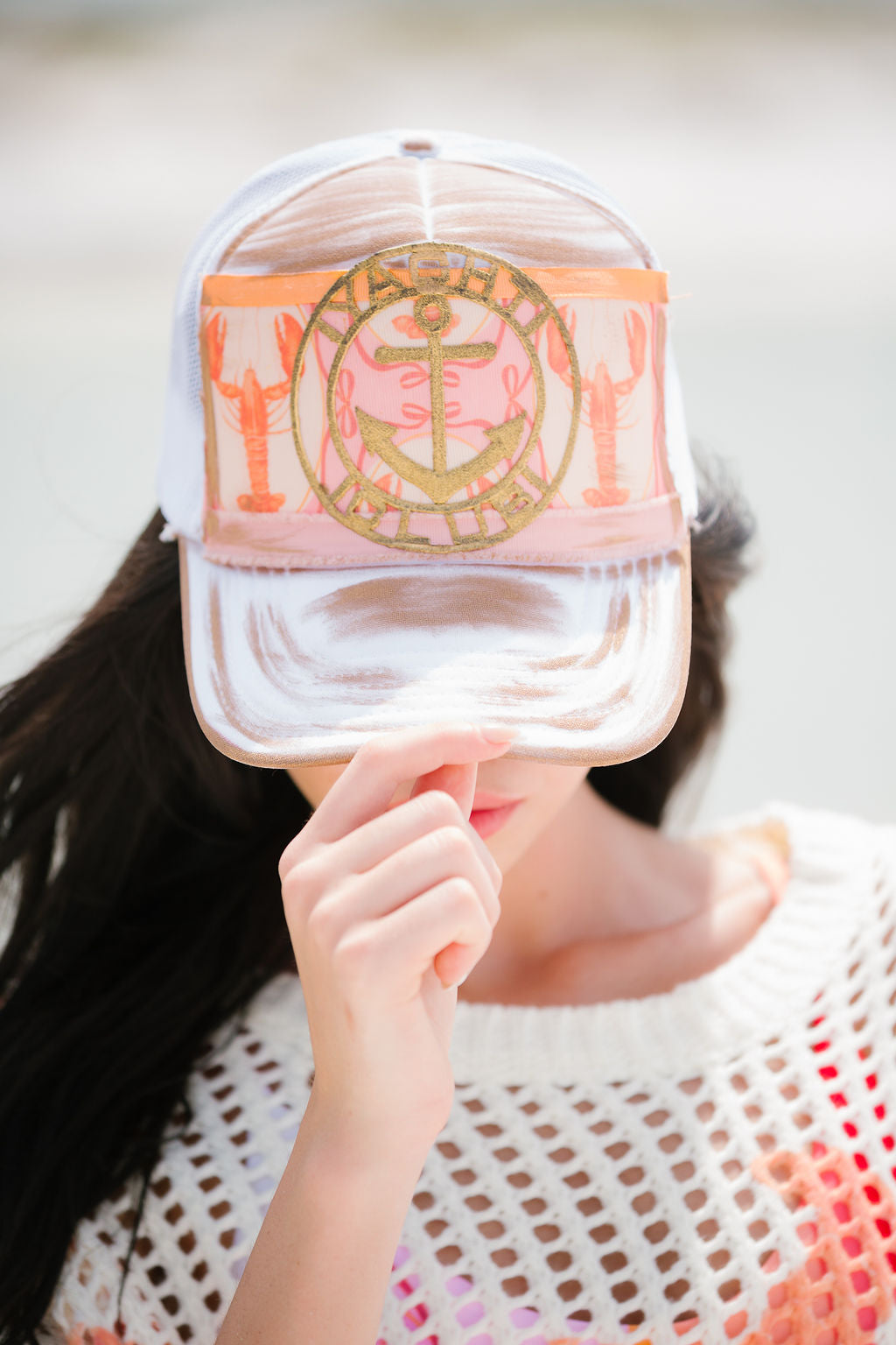 YACHT CLUB LOBSTER TRUCKER HAT TRUCKER HAT Judith March