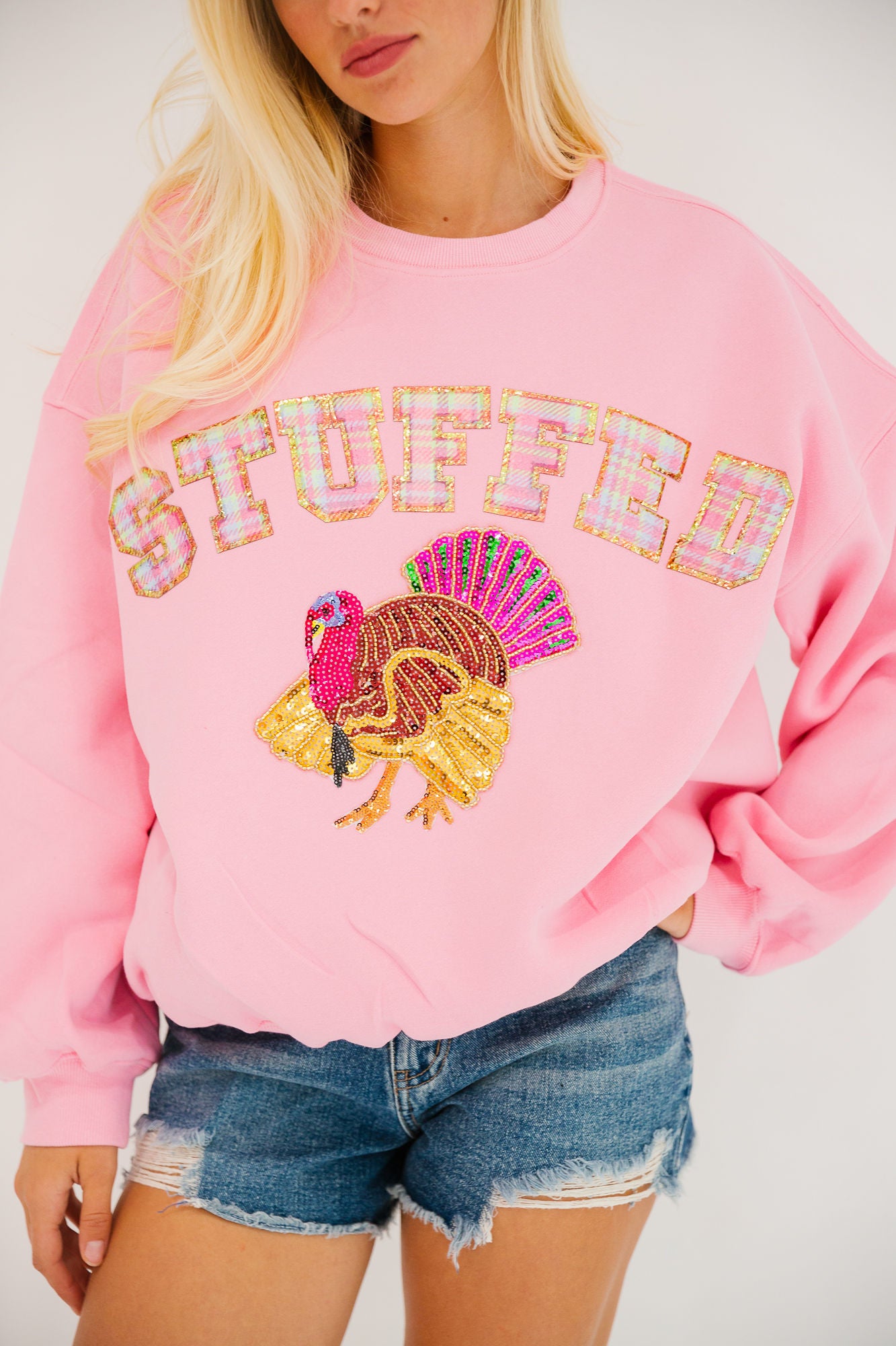 STUFFED PINK PULLOVER PULLOVER Judith March