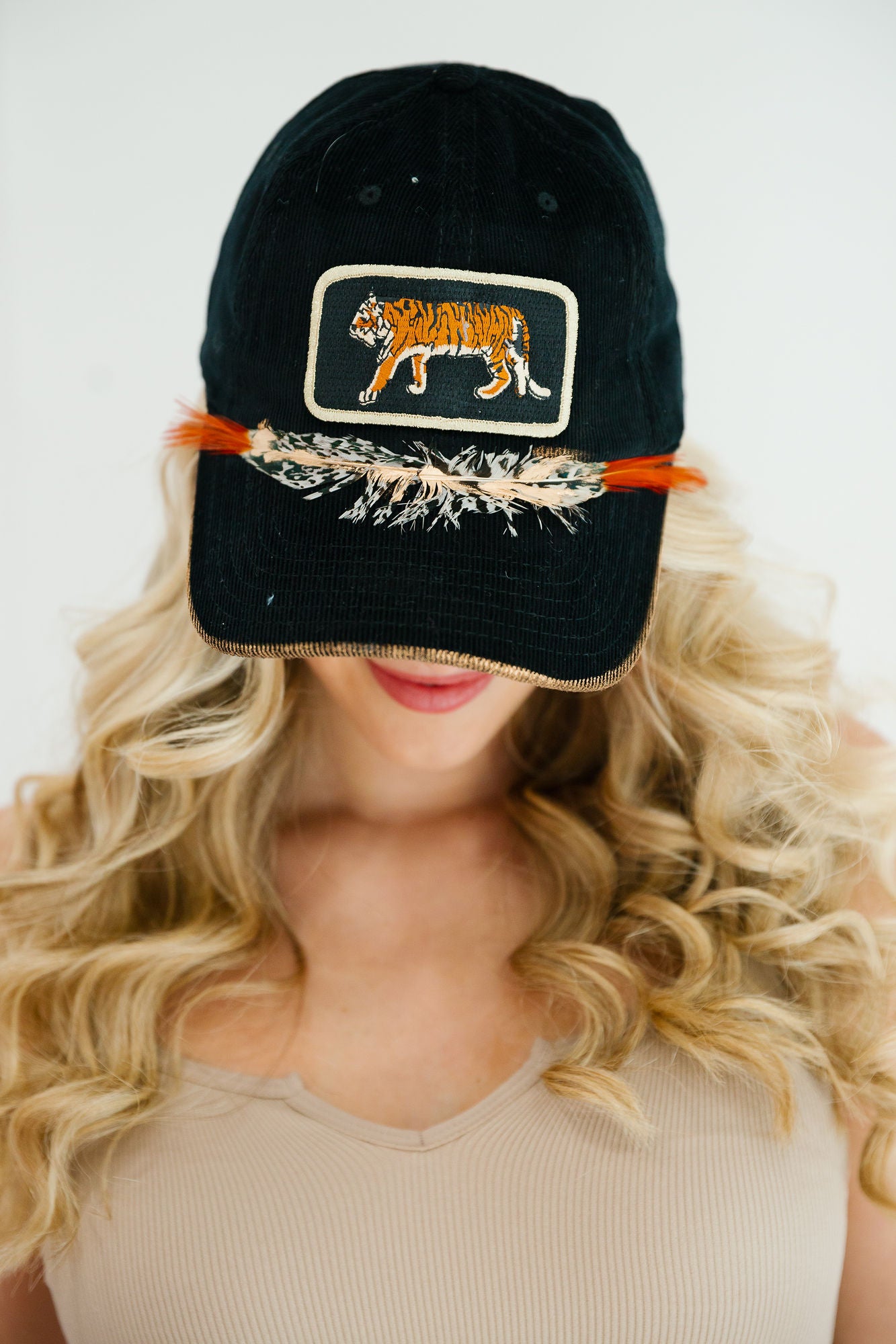 EASY TIGER BLACK CORDUROY HAT TRUCKER HAT Judith March