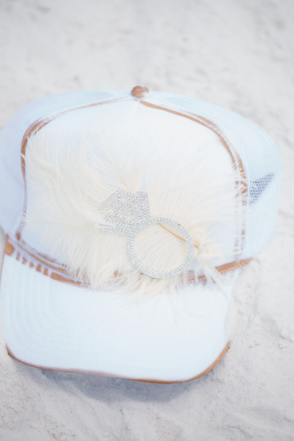 MARRY ME WHITE TRUCKER HAT TRUCKER HAT Judith March