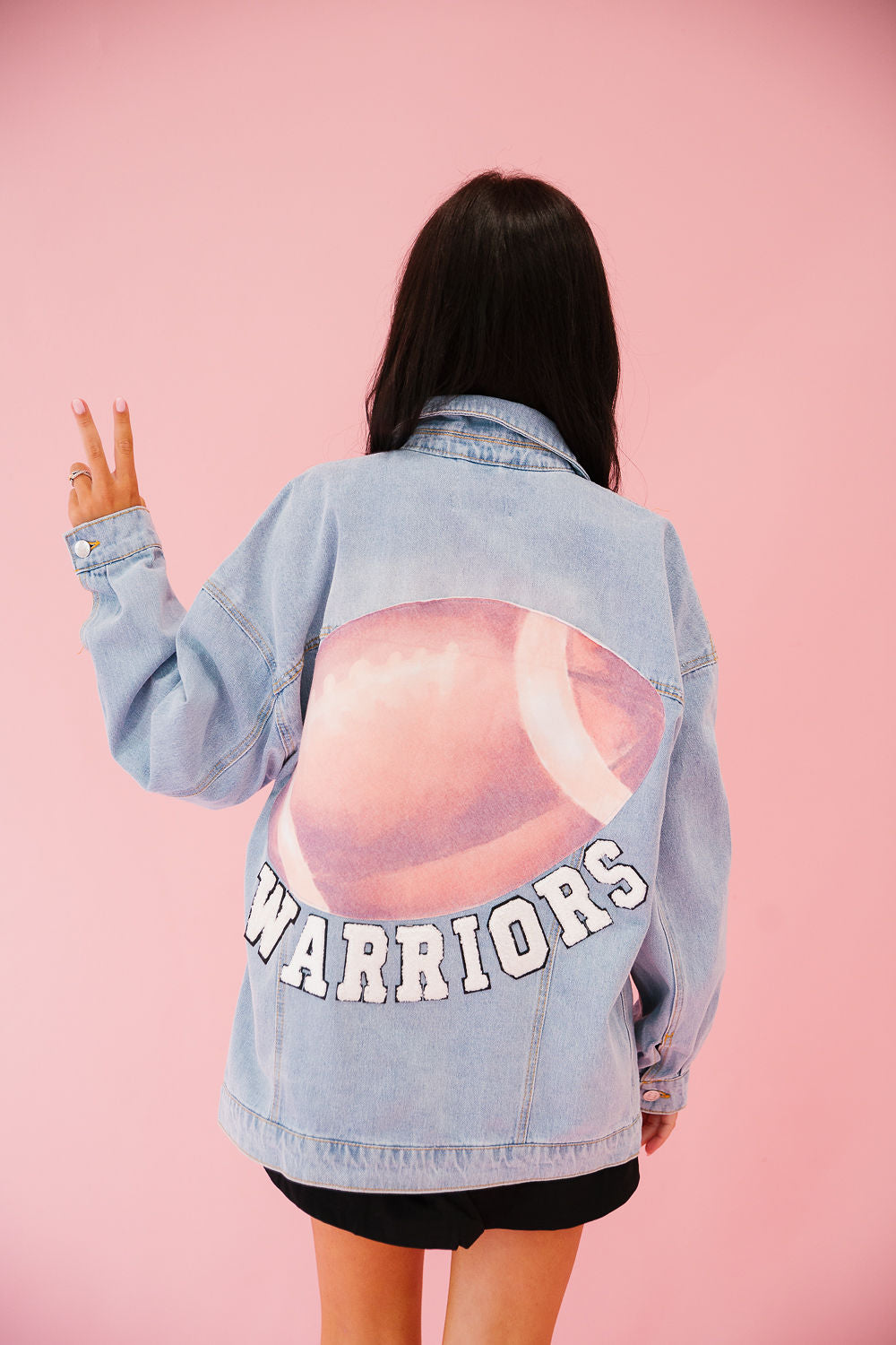 CUSTOM FOOTBALL DENIM JACKET JACKET Judith March