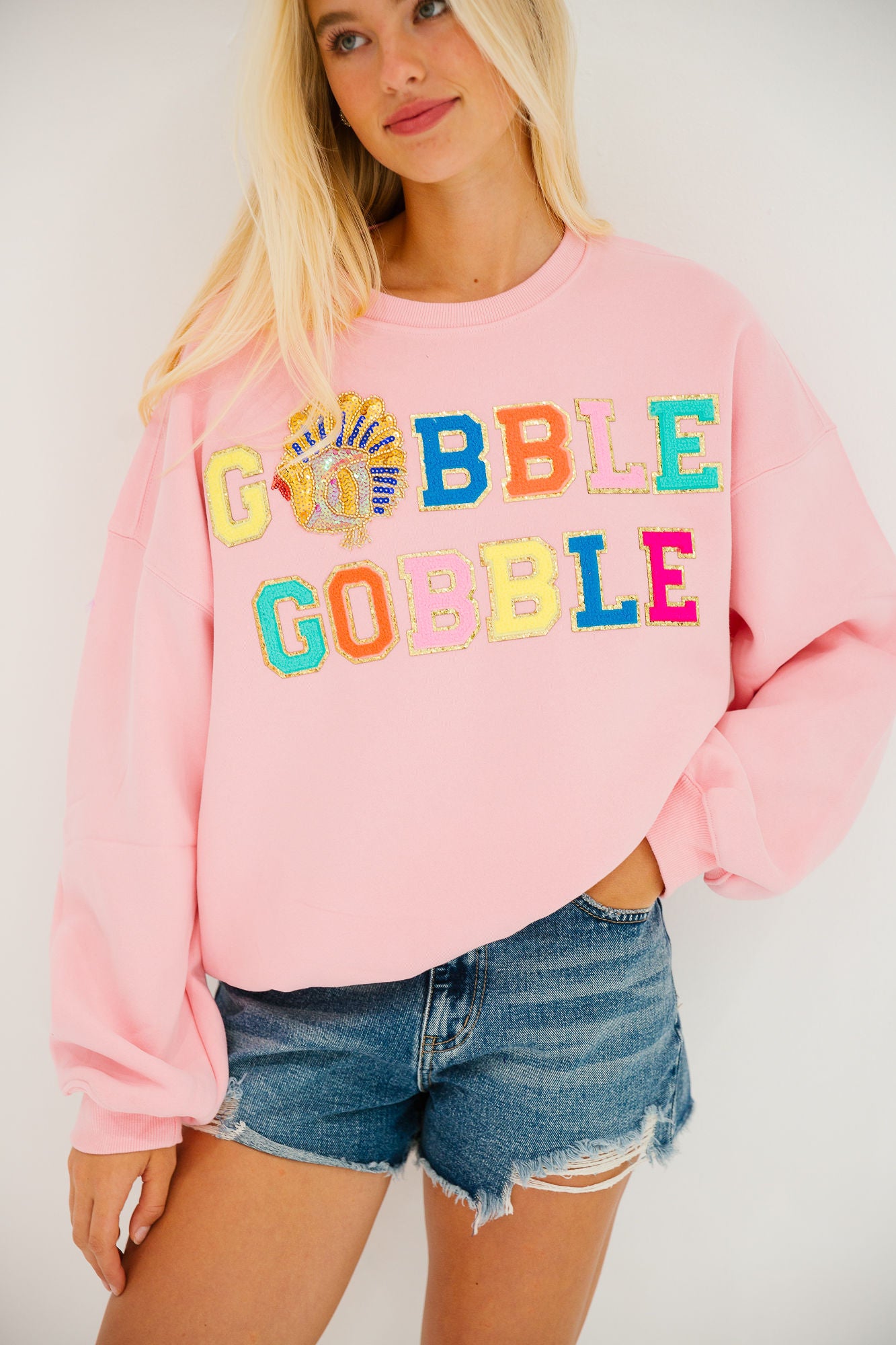 GOBBLE GOBBLE PINK PULLOVER PULLOVER Judith March