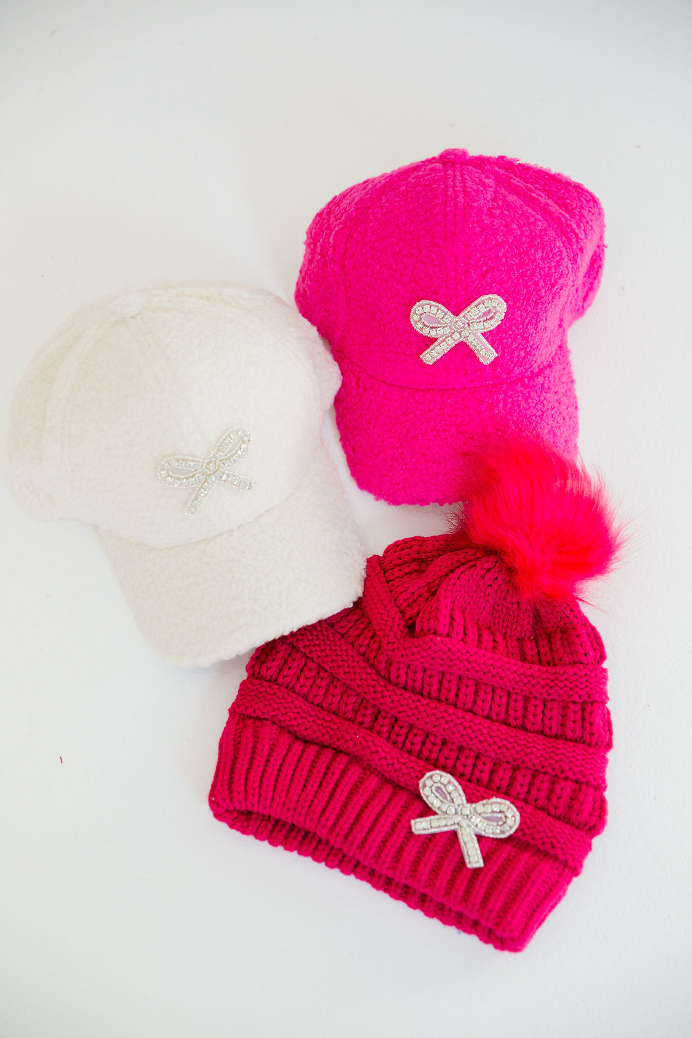 BOW SEASON HATS HAT Judith March PINK SHERPA HAT