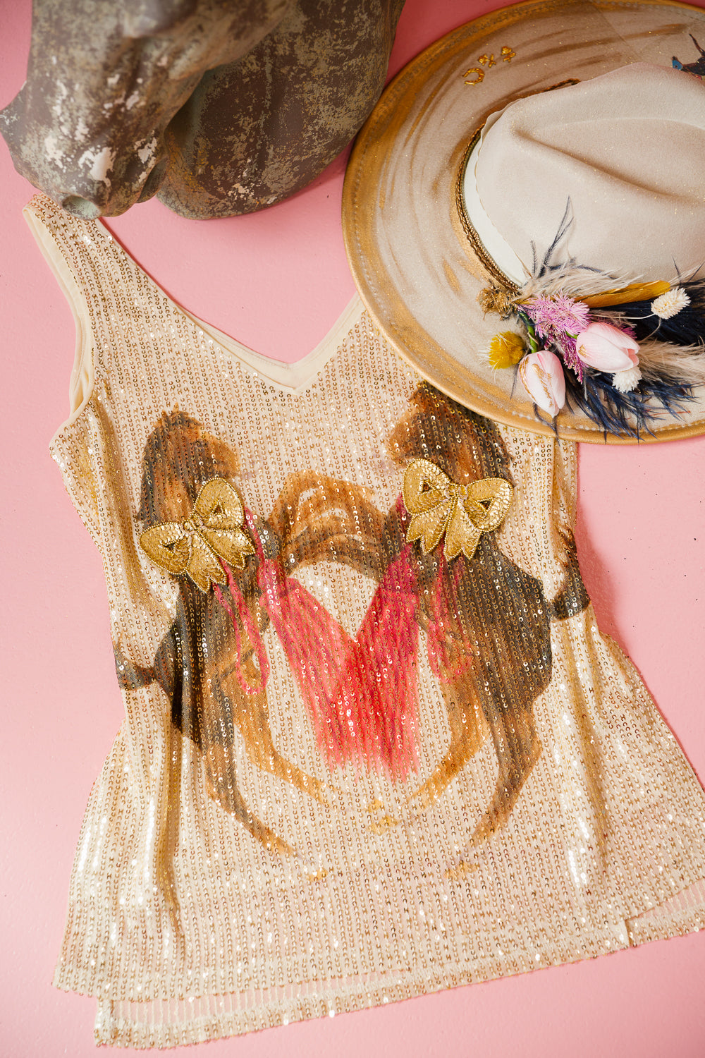 THRILL OF THE RACE SEQUIN TANK TANK Judith March