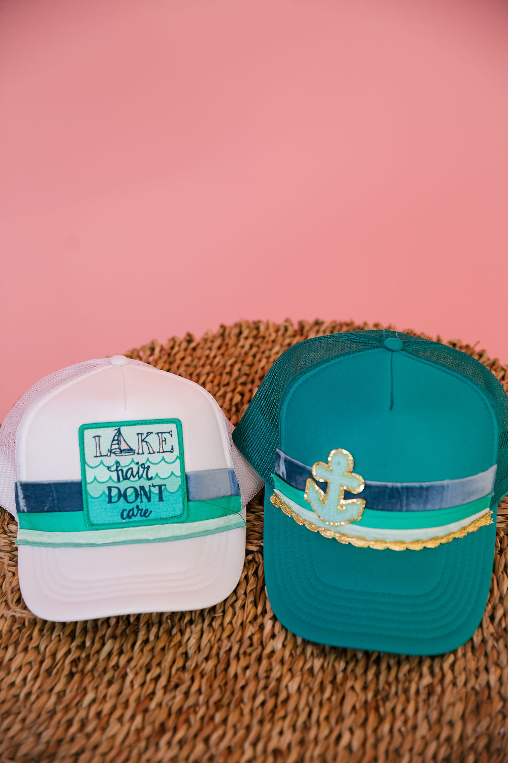 LAKE HAIR DON'T CARE RIBBON TRUCKER HAT TRUCKER HAT Judith March