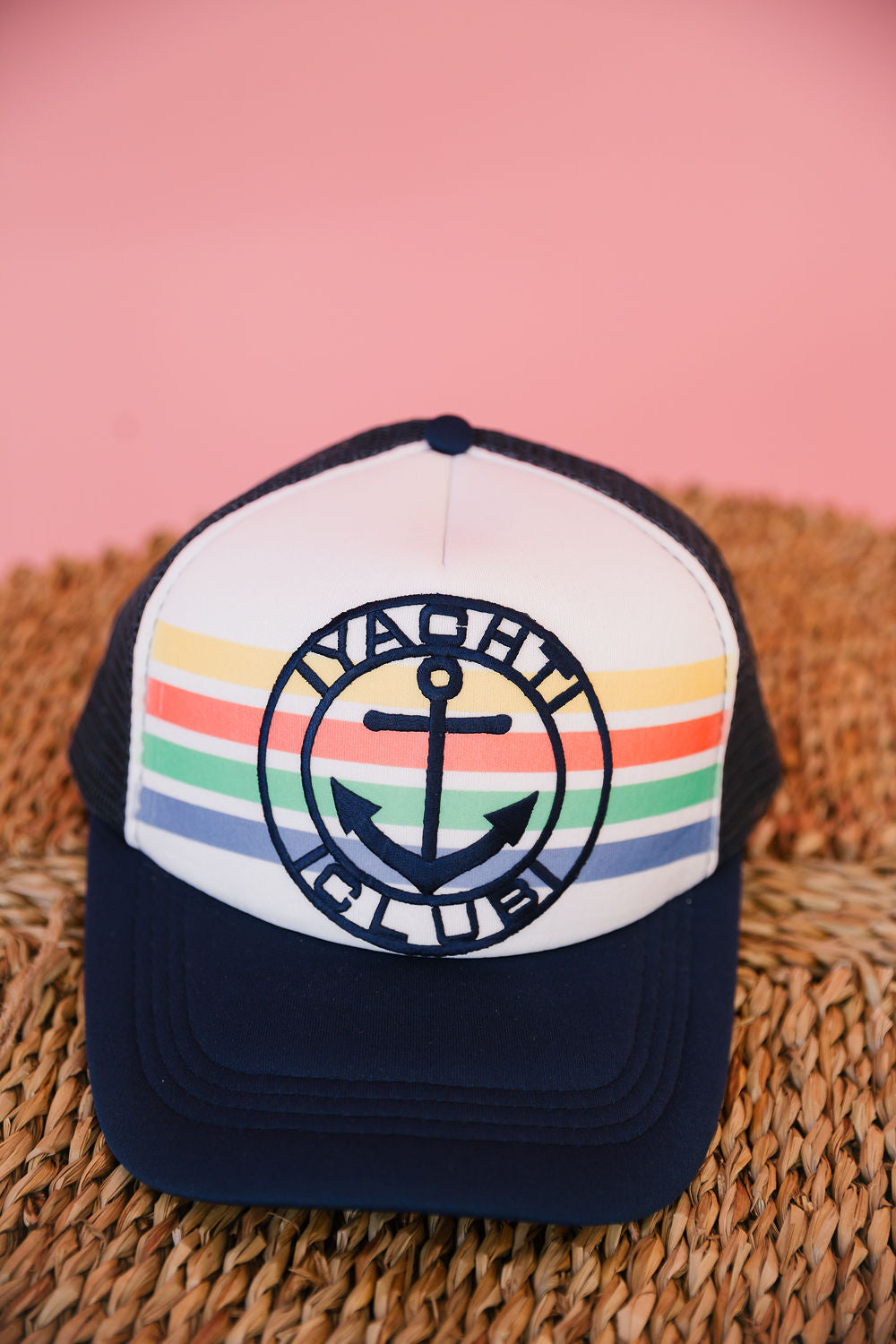 YACHT CLUB STRIPED TRUCKER HAT TRUCKER HAT Judith March