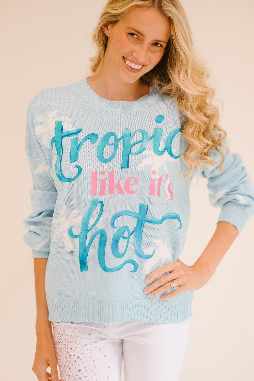 TROPIC LIKE IT'S HOT BEACH SWEATER SWEATER Judith March