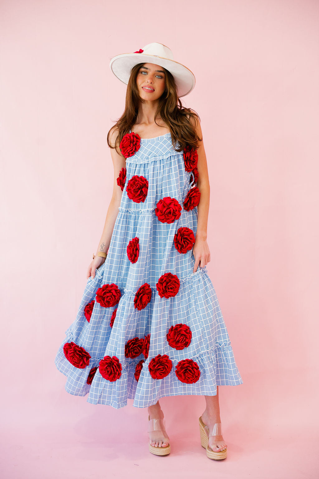 Beach ROSE MAXI DRESS LARGE