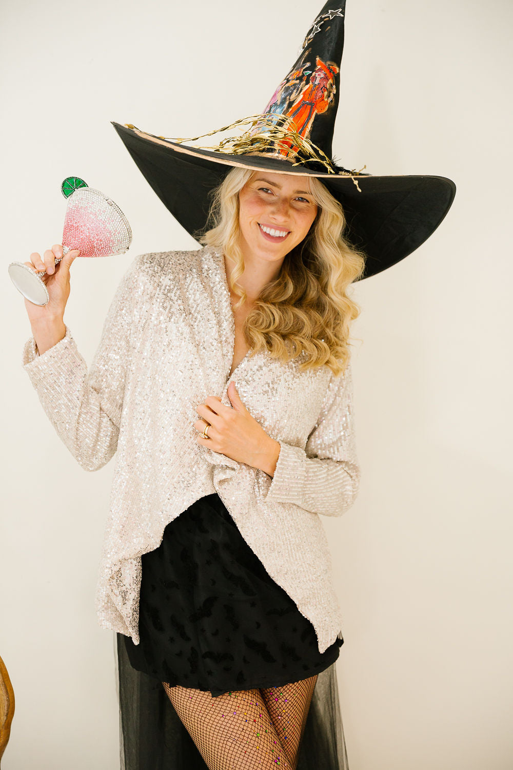 WITCH'S NIGHT OUT SEQUIN CARDIGAN PULLOVER Judith March